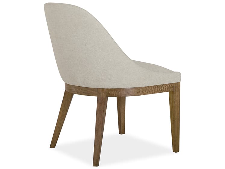 Brownstone Peyton Oak Wood Beige Upholstered Armless Dining Chair