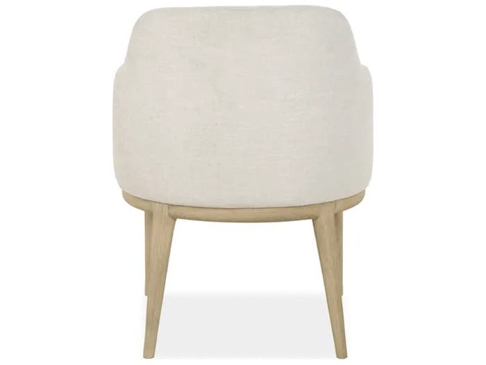 Brownstone Randall Oak Wood Natural Upholstered Arm Dining Chair