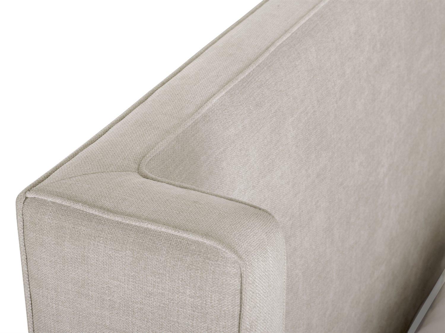 Brownstone Simona Beach Nutmeg White Teak Wood Upholstered California King Platform Bed