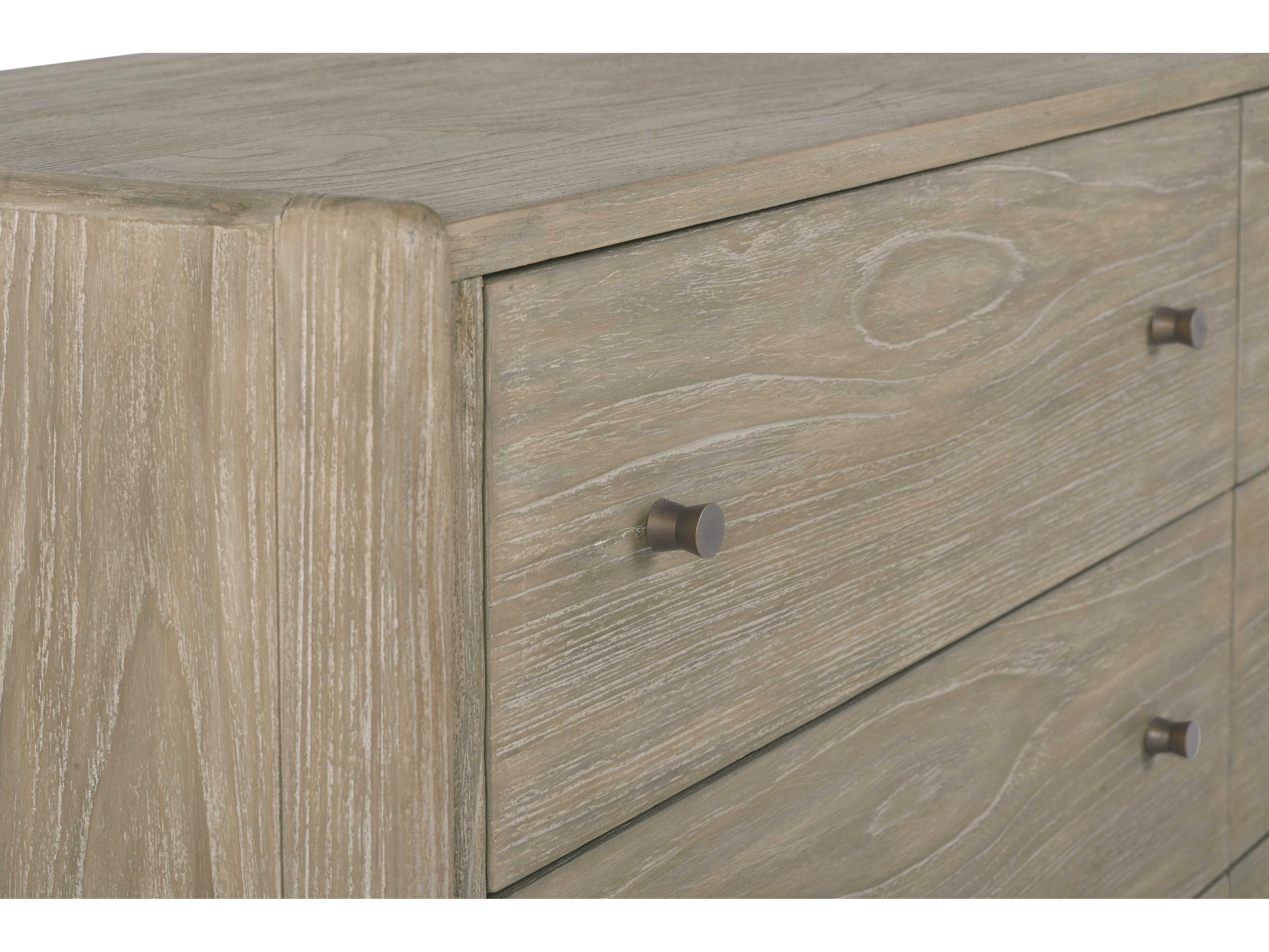 Brownstone Tatum 6-Drawers Brown Teak Wood Double Dresser
