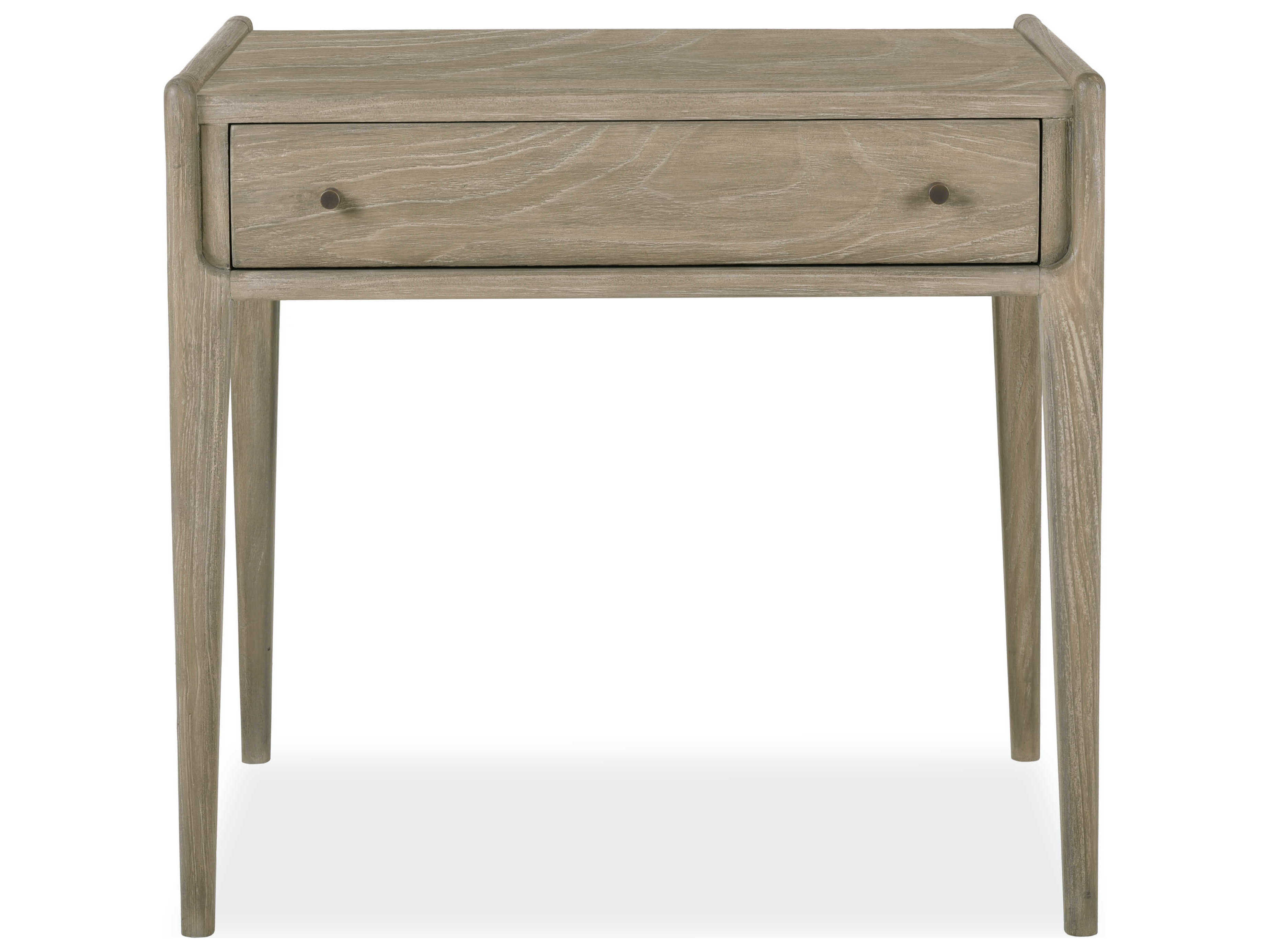 Brownstone Tatum 1-Drawer Brown Teak Wood Nightstand