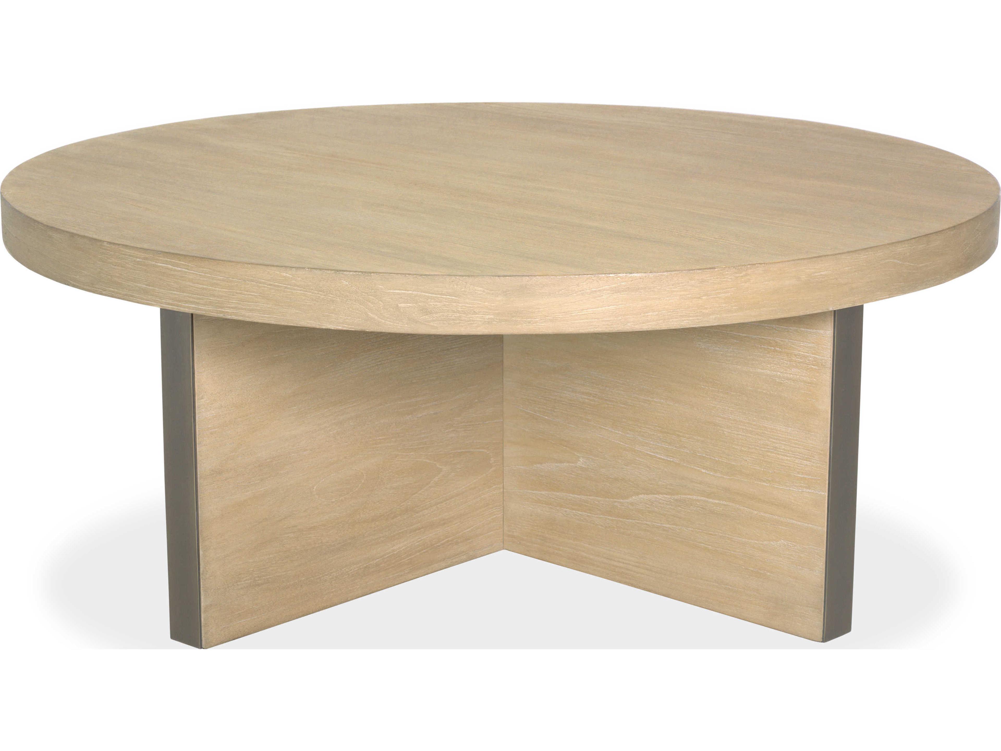 Brownstone Zuma Round Wood Fawn Coffee Table