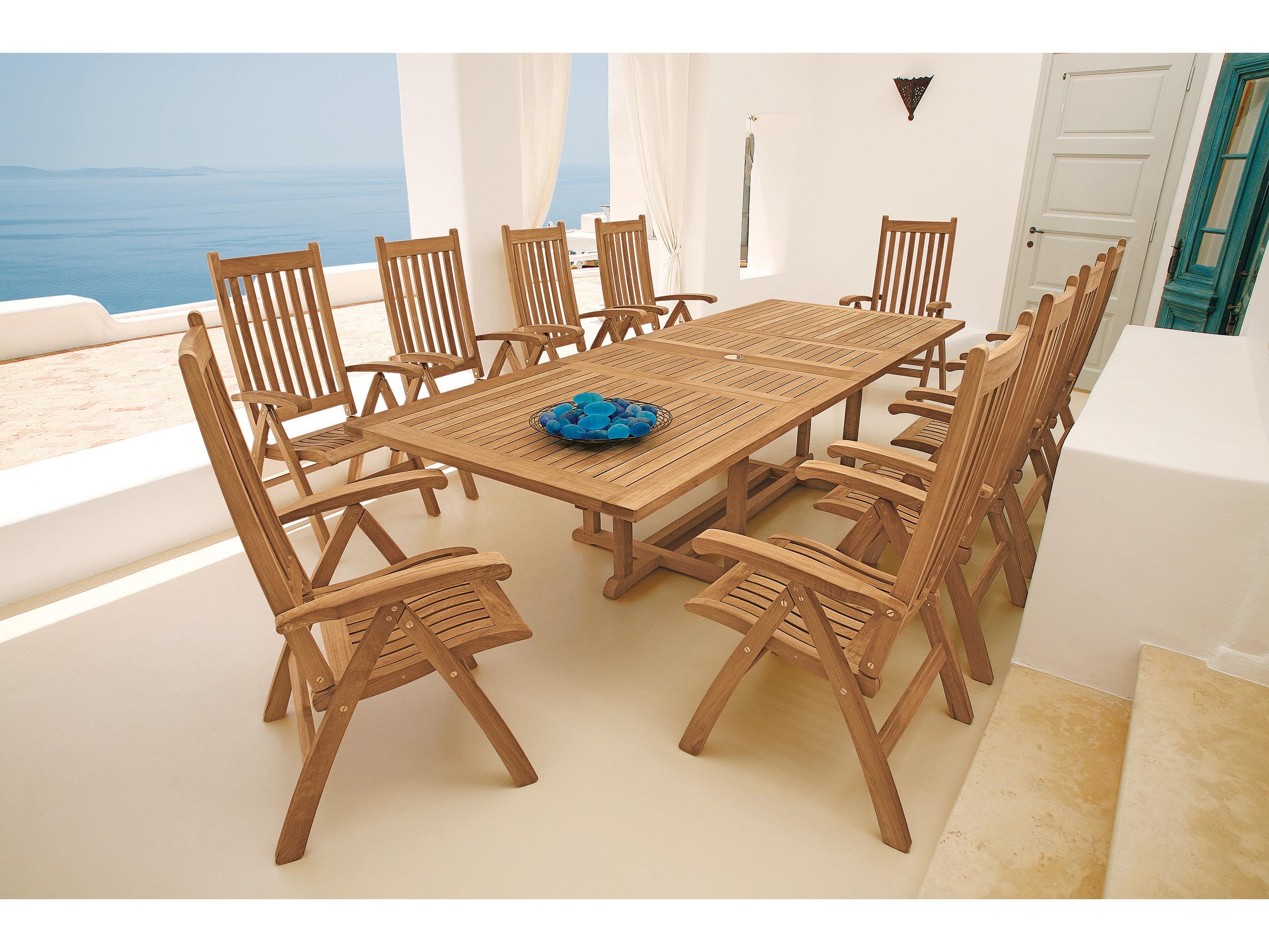 Barlow Tyrie Ascot Highback Recliner - Natural Teak