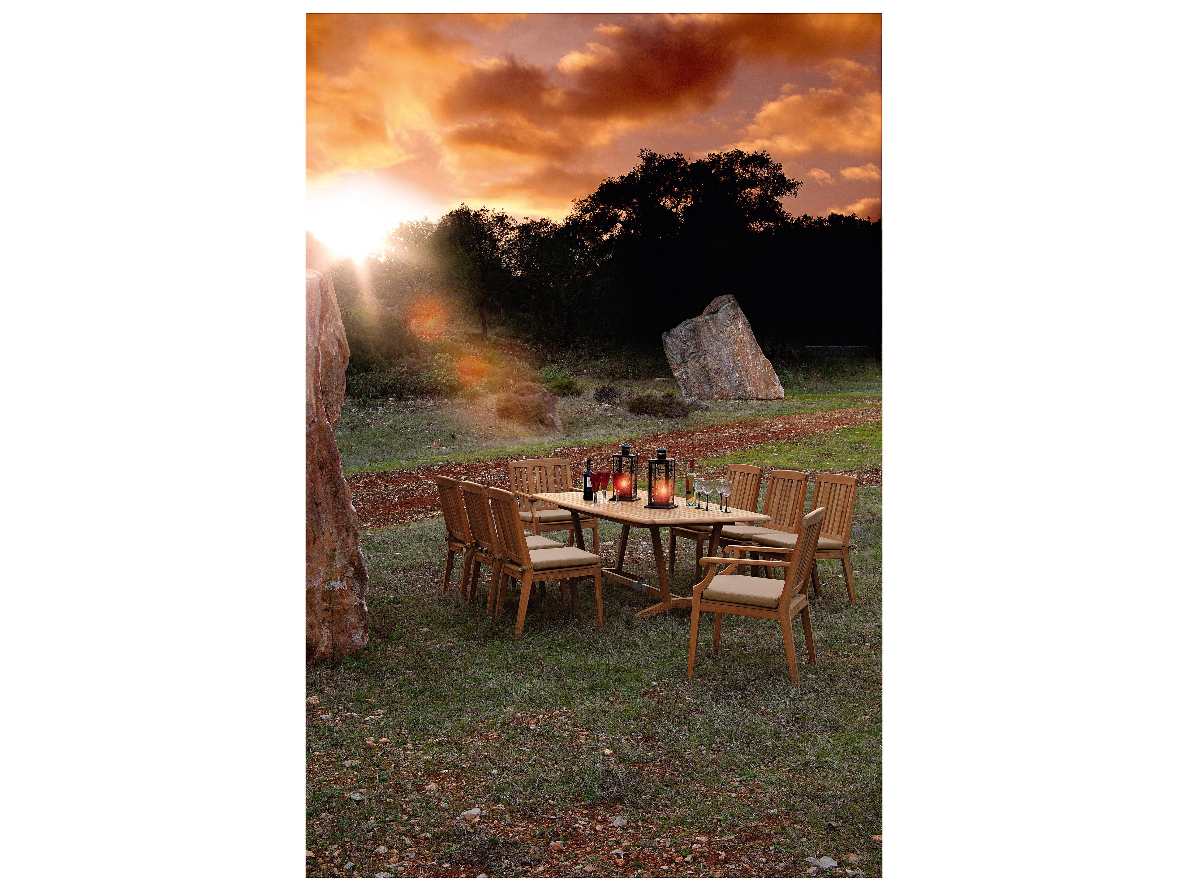 Barlow Tyrie Chesapeake Arm Dining Chair - Natural Teak