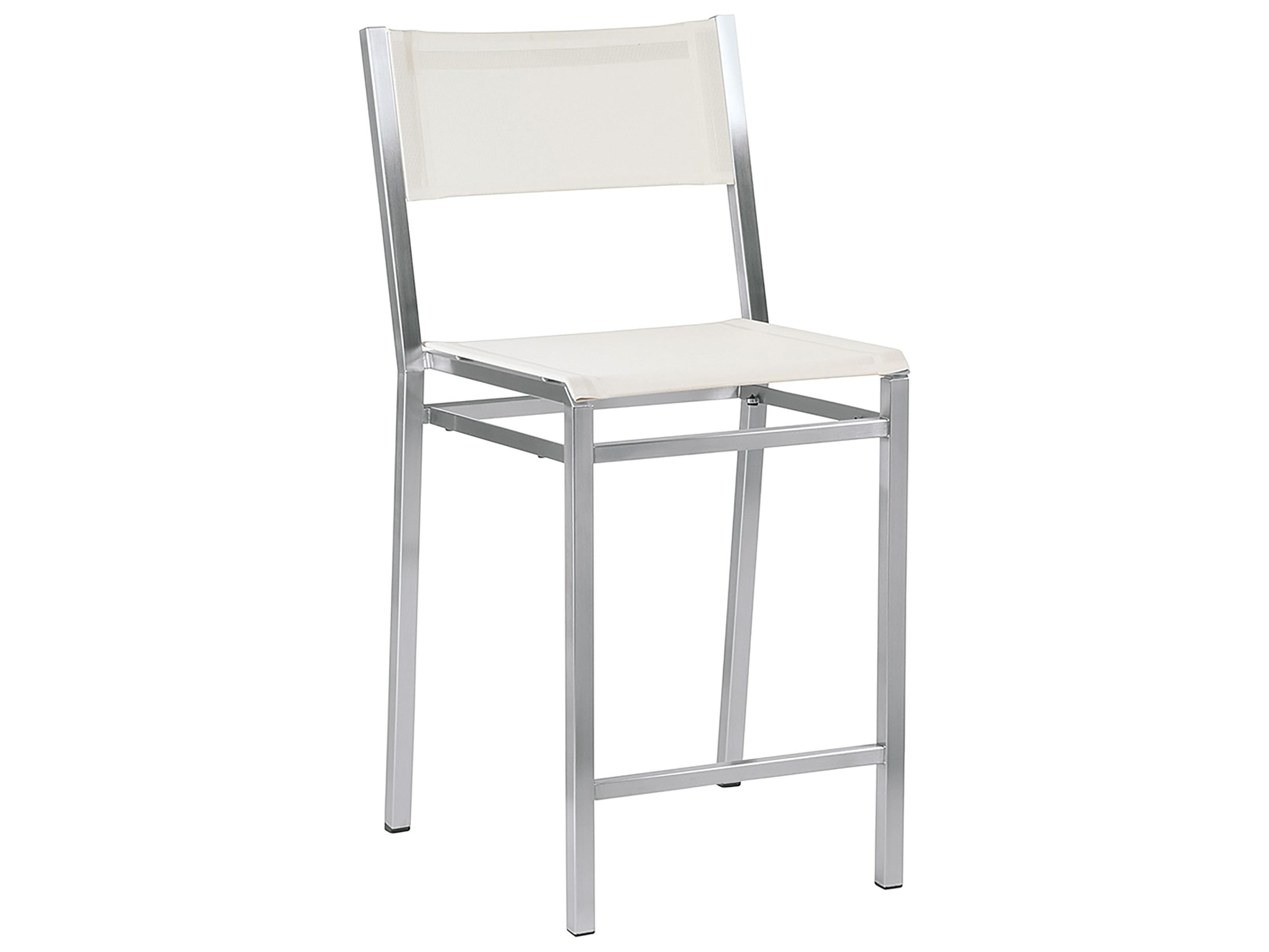 Barlow Tyrie Equinox Counter Stool - Pearl Textilene Sling