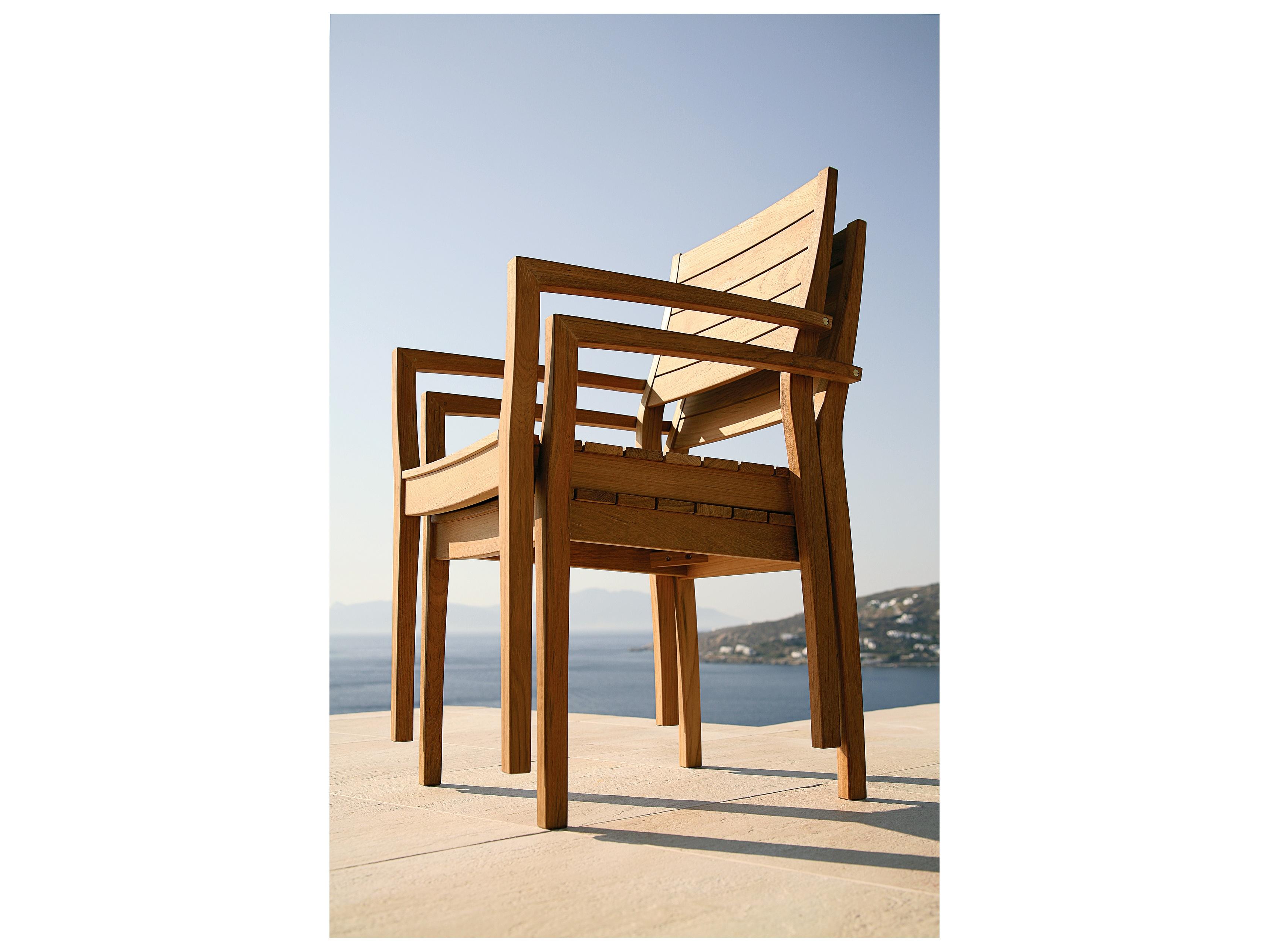 Barlow Tyrie Horizon Dining Arm Chair - Natural Teak