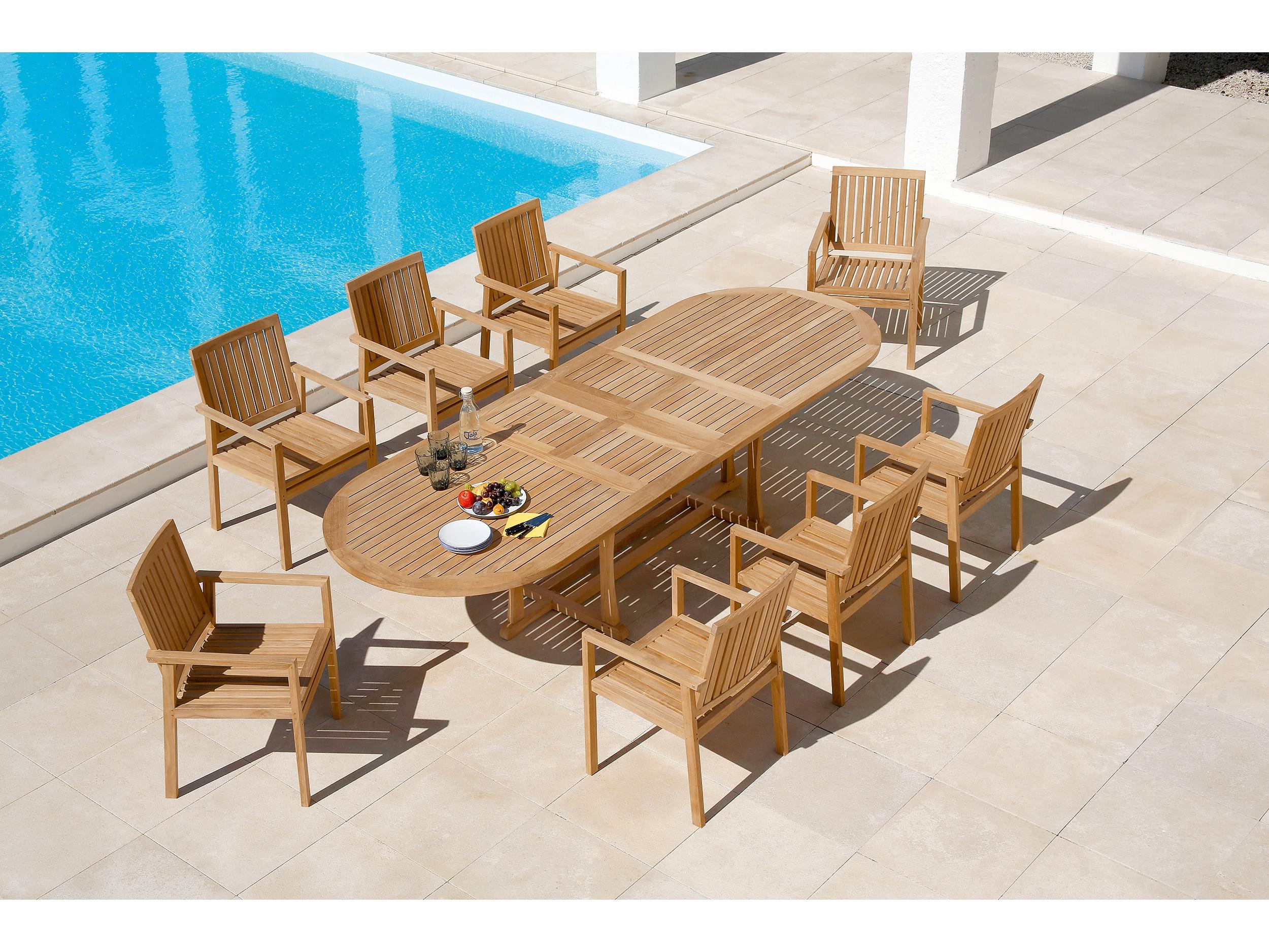 Barlow Tyrie Linear Dining Arm Chair - Natural Teak