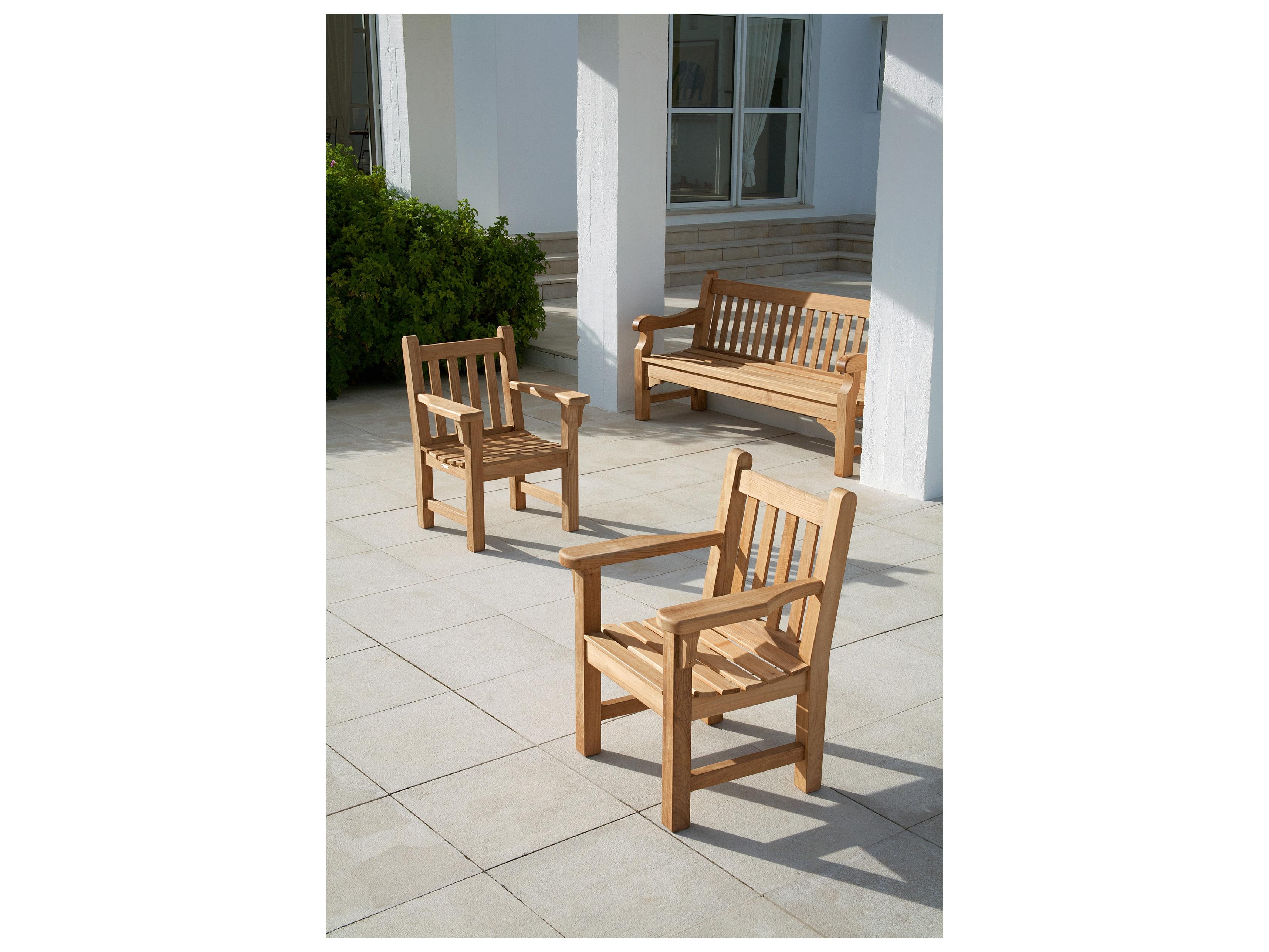 Barlow Tyrie London Dining Arm Chair - Natural Teak