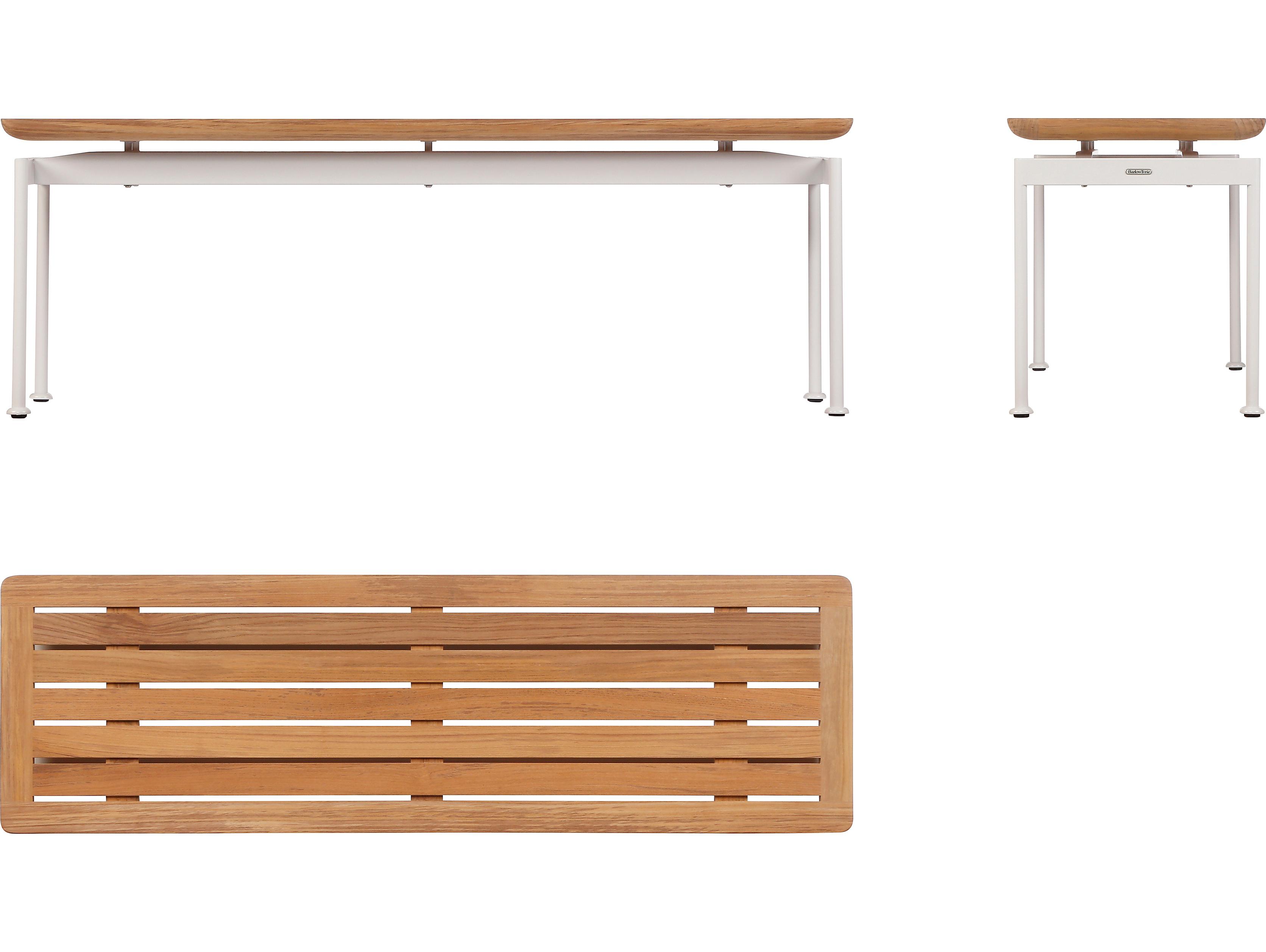 Barlow Tyrie Layout Steel Teak Bench
