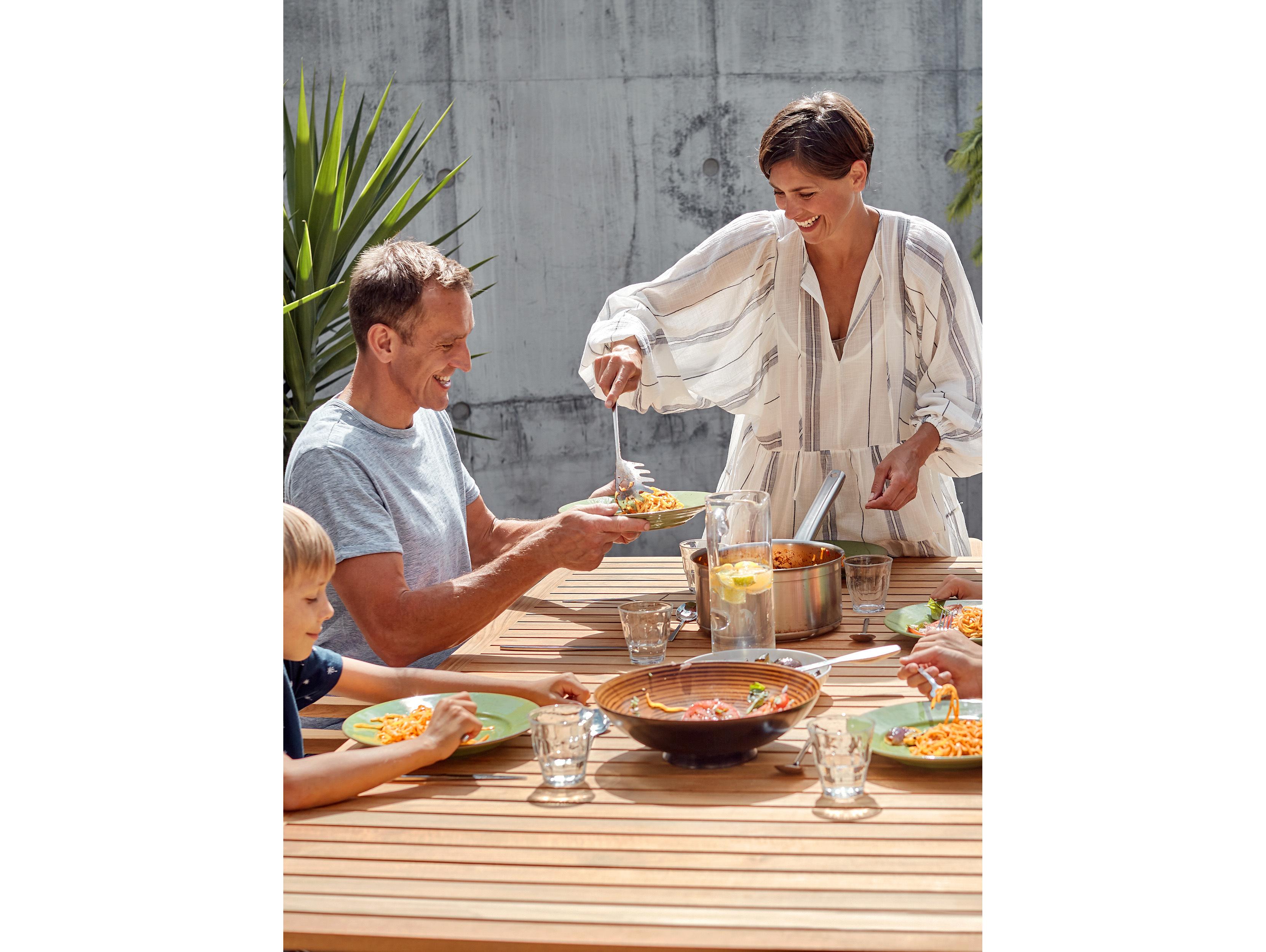 Barlow Tyrie Layout Steel Teak Bench