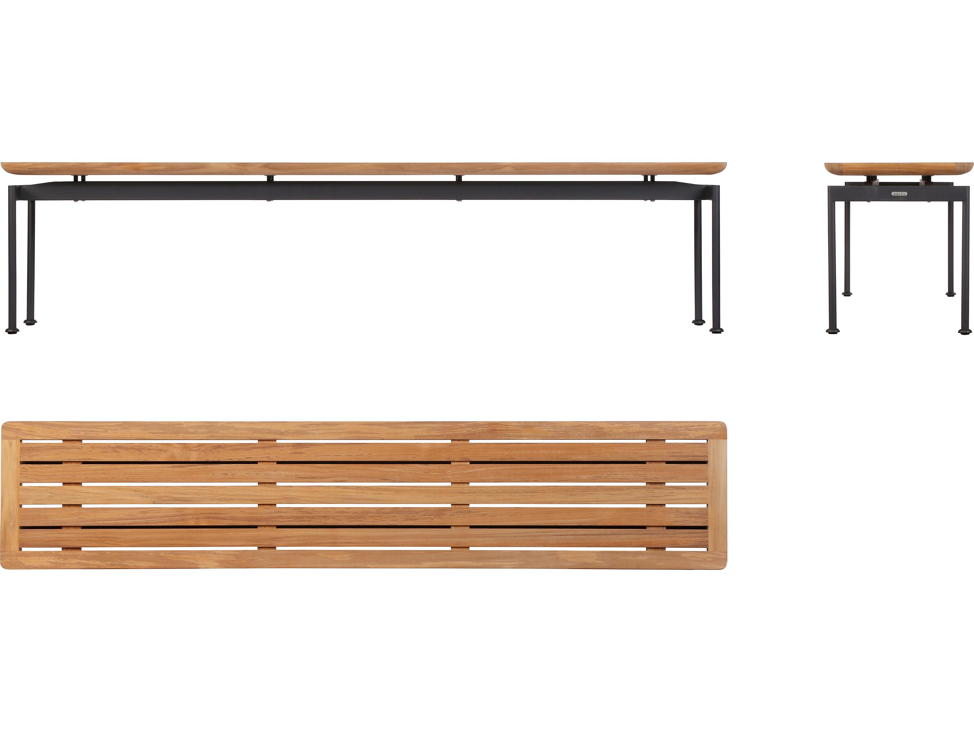 Barlow Tyrie Layout Steel Teak Bench