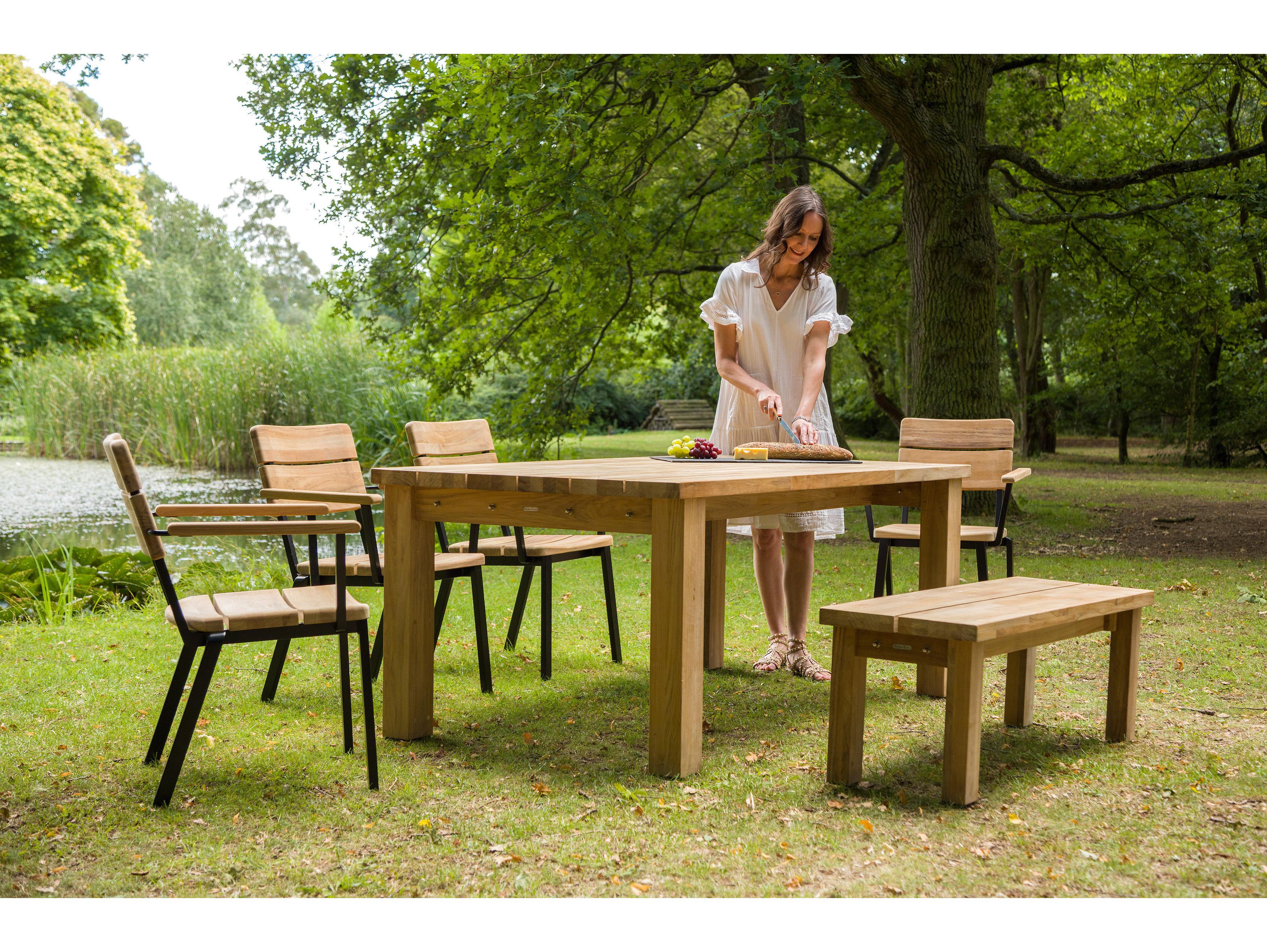 Barlow Tyrie Titan Aluminum Wood Dining Chair