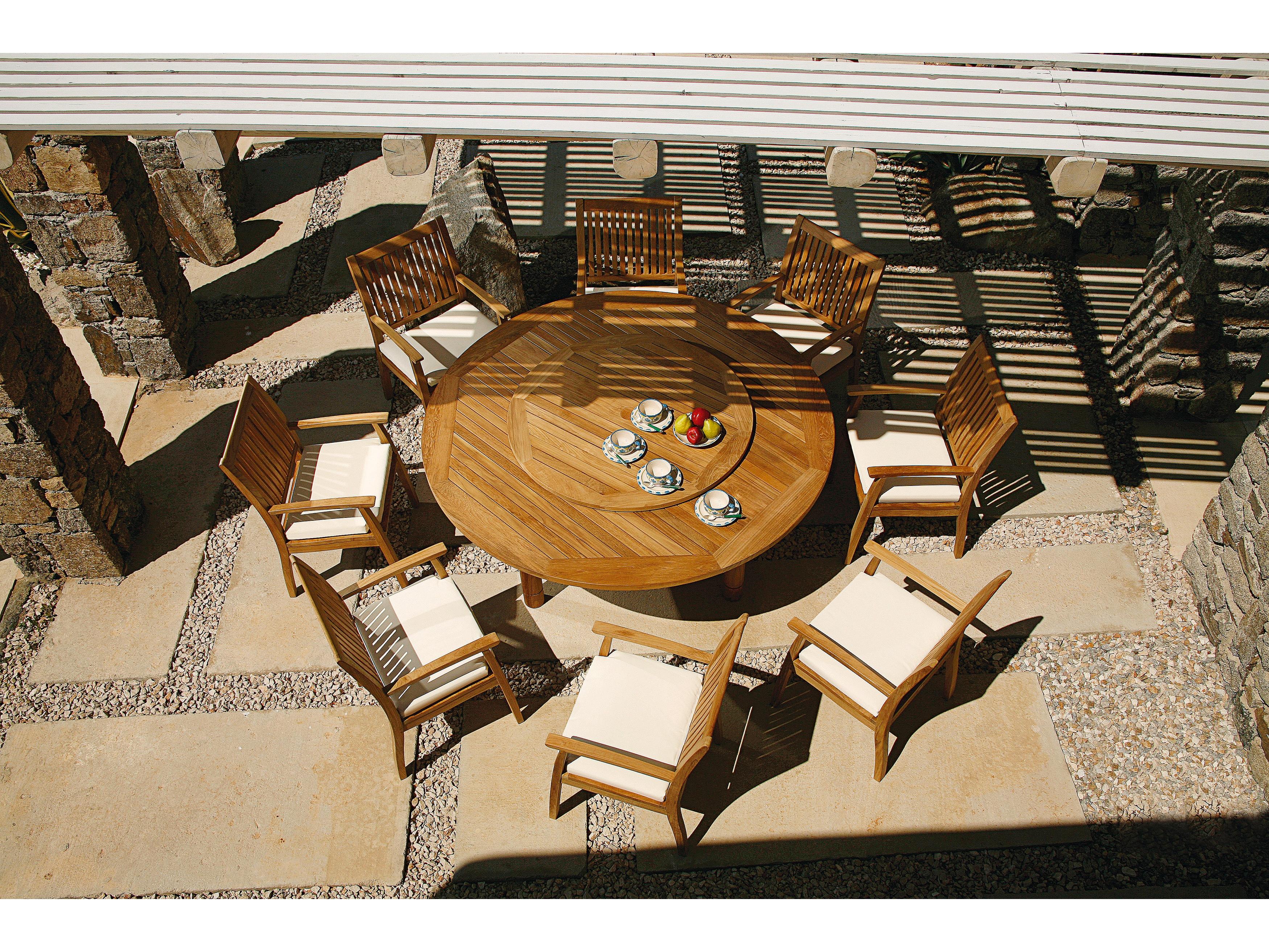 Barlow Tyrie Drummond Lazy Susan - Natural Teak - 43"