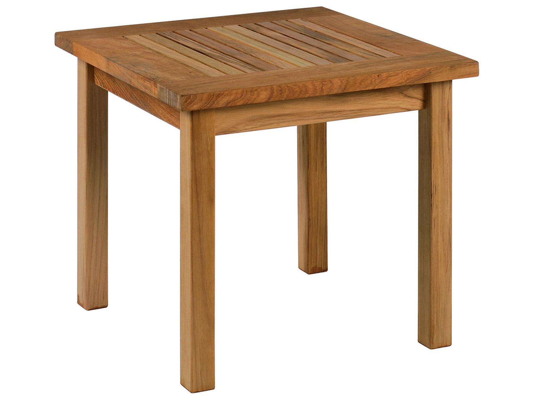 Barlow Tyrie Monaco Side Table - Natural Teak - 17" Wide