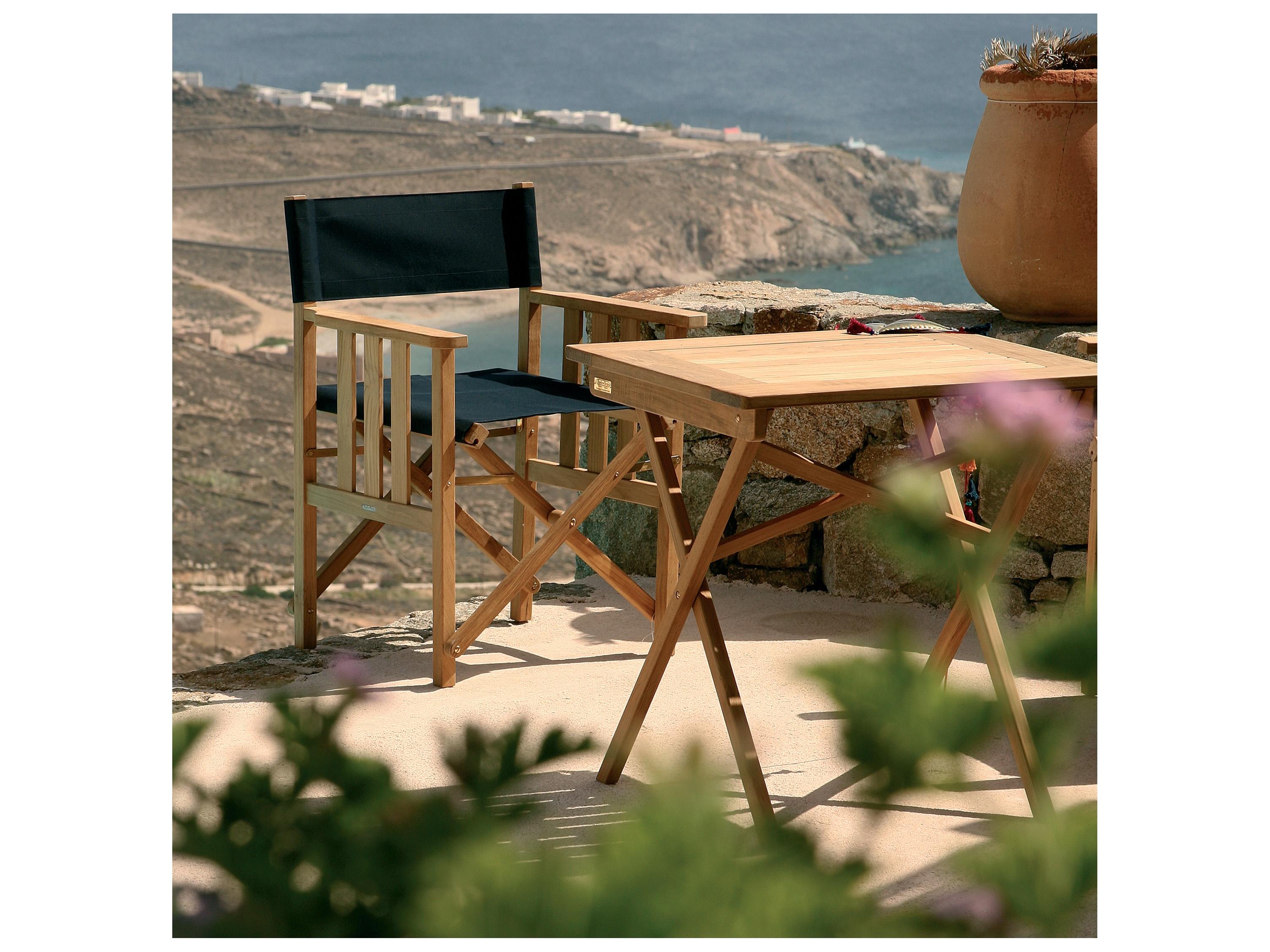 Barlow Tyrie Safari Folding Side Table - Natural Teak