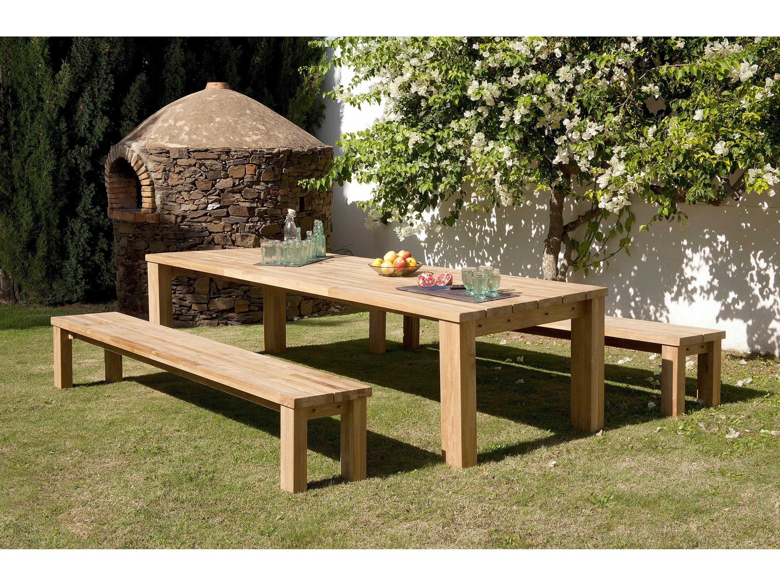 Barlow Tyrie Titan Dining Table Rustic Teak 118"W x 39"D x 30"H