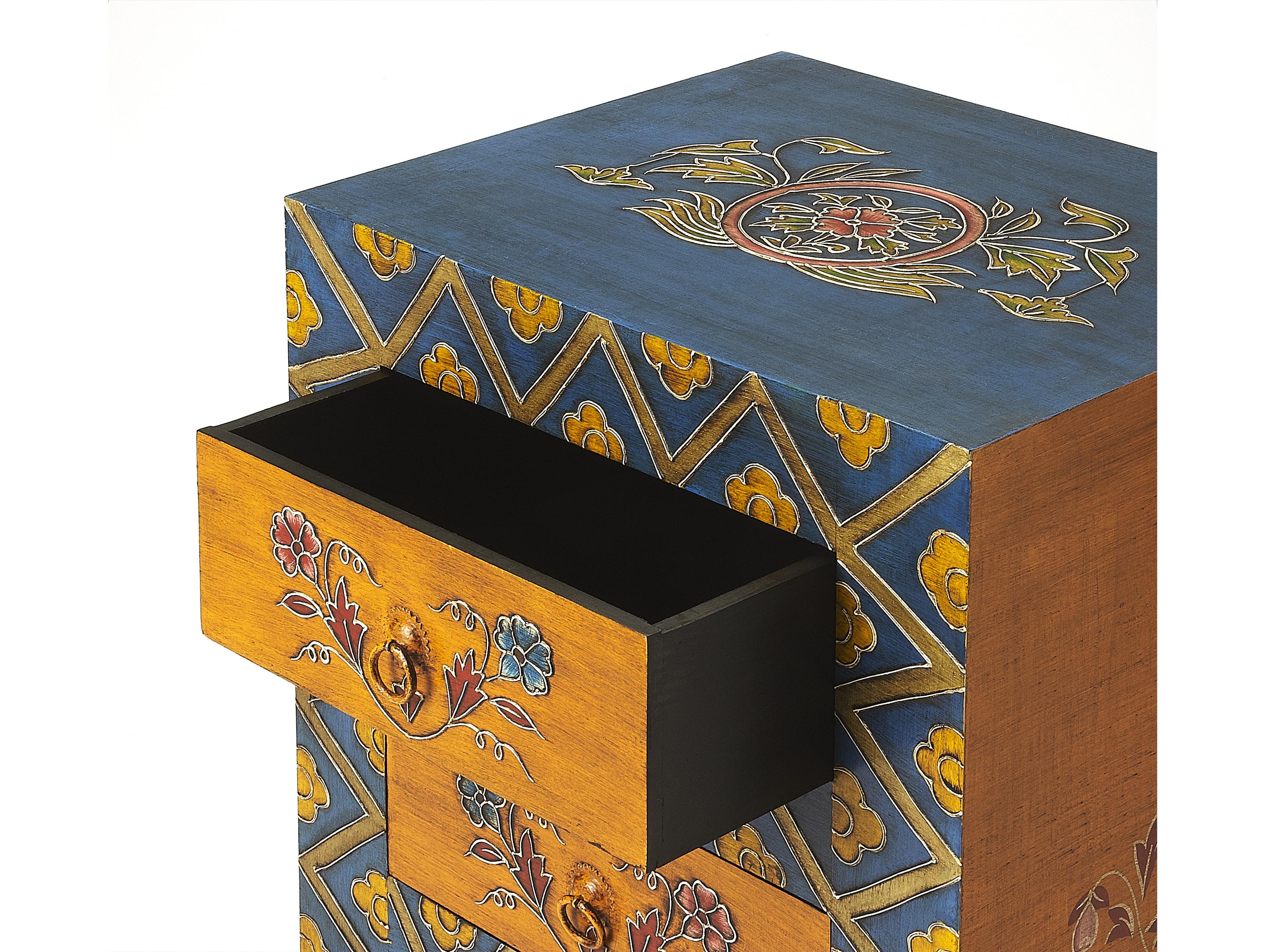 Butler Dharma Artifacts Blue Solid Wood Accent Chest