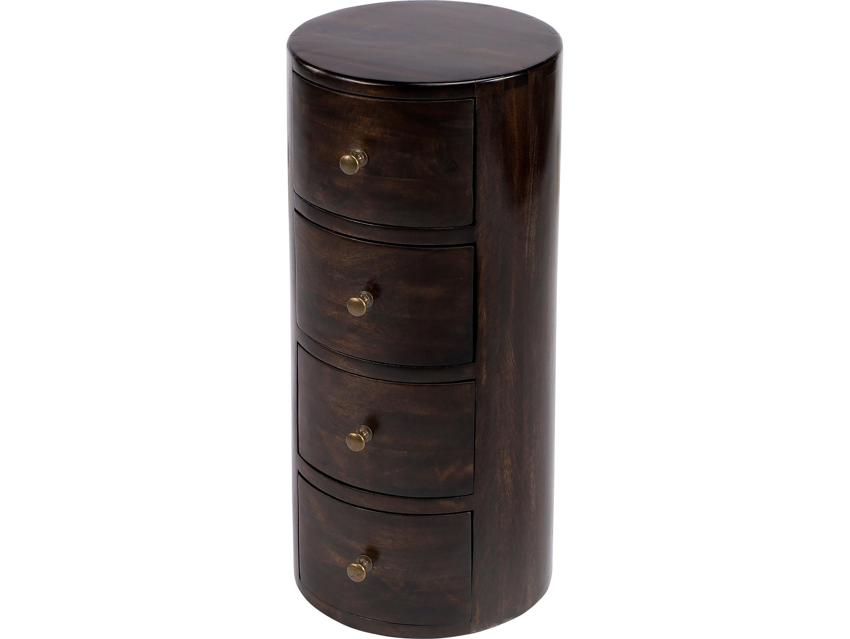 Butler Liam Round Wood Chocolate End Table