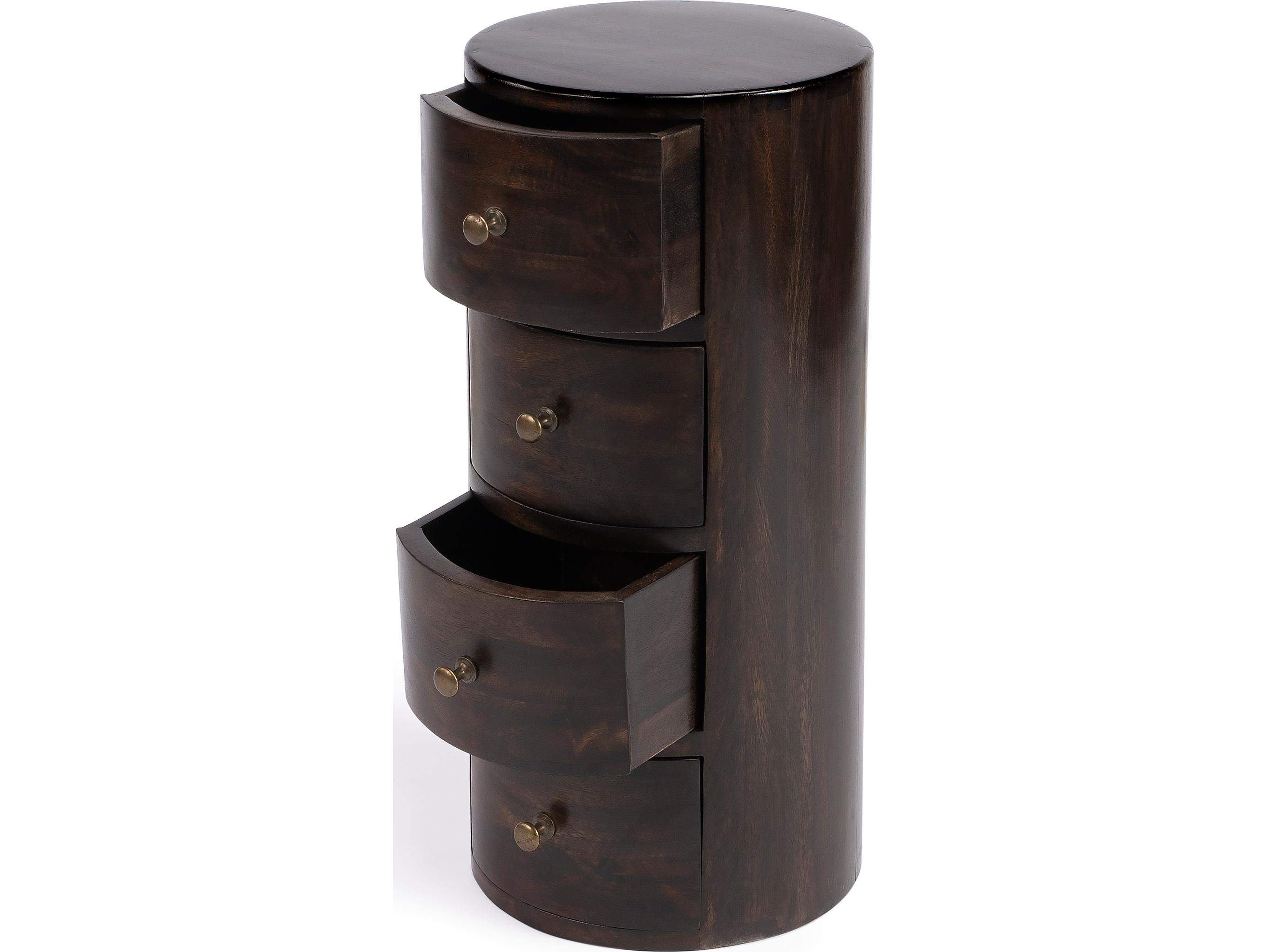 Butler Liam Round Wood Chocolate End Table
