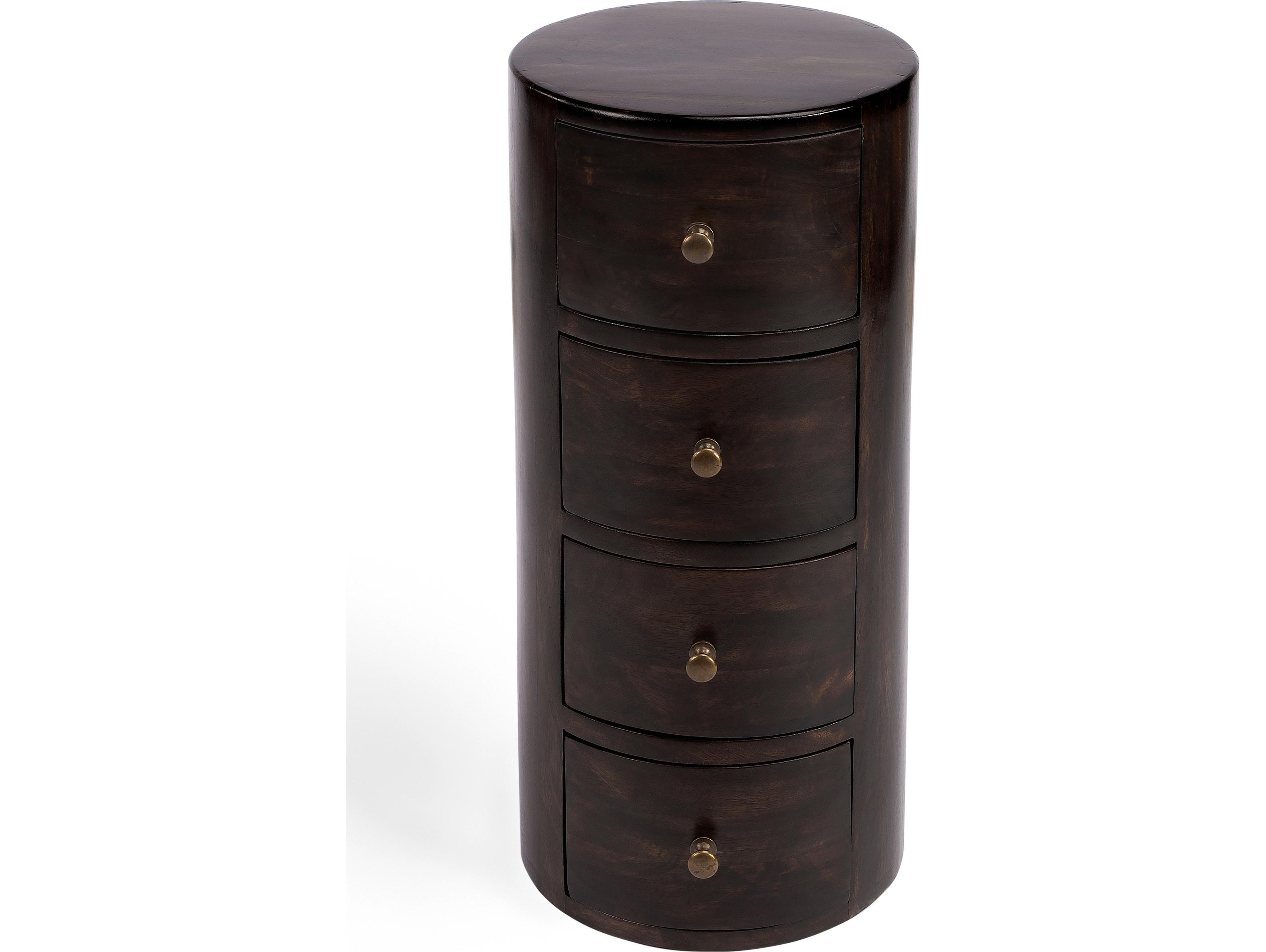 Butler Liam Round Wood Chocolate End Table