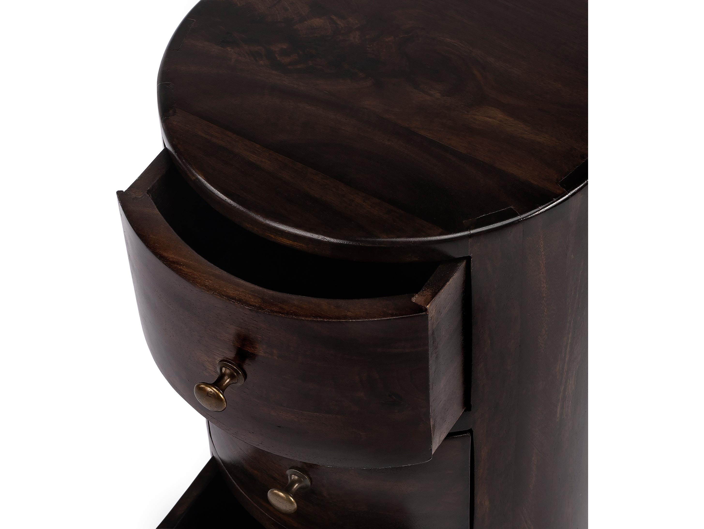 Butler Liam Round Wood Chocolate End Table