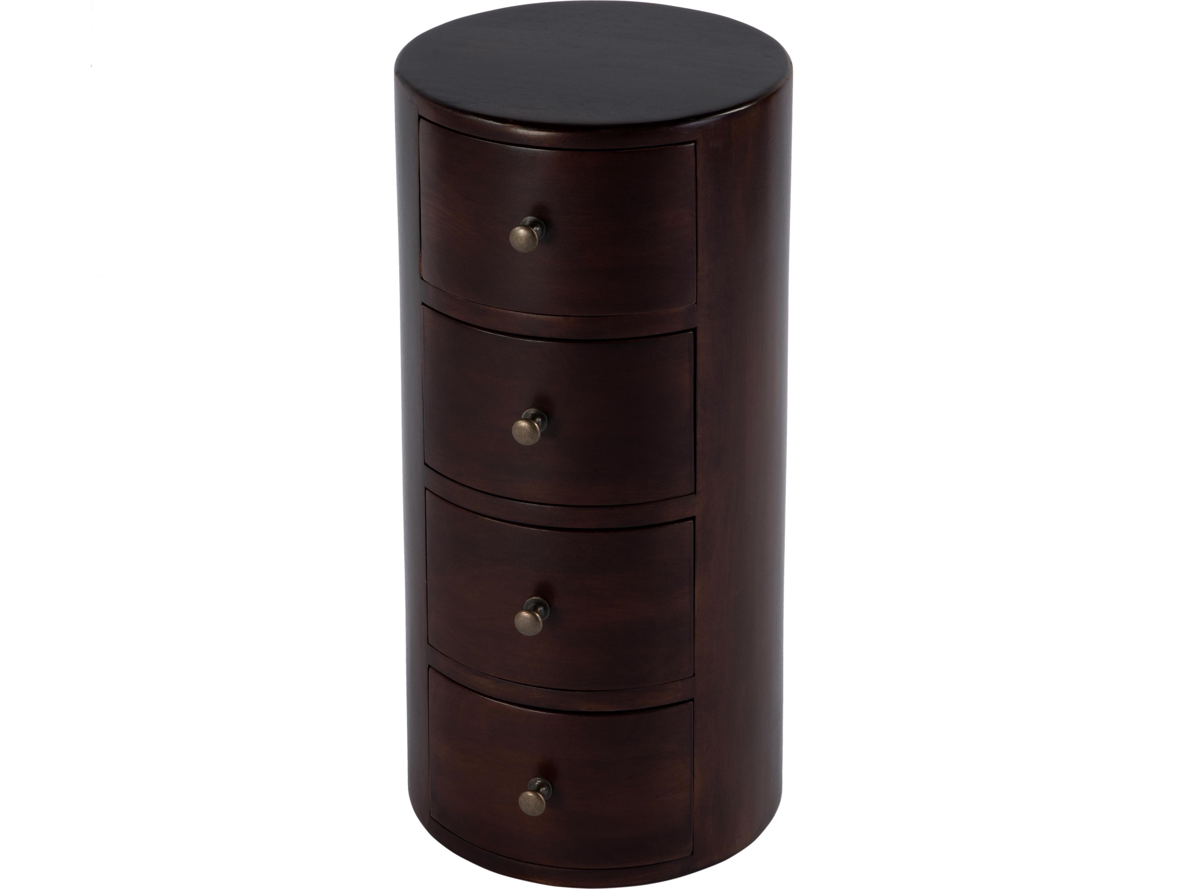 Butler Liam Round Wood Brown End Table
