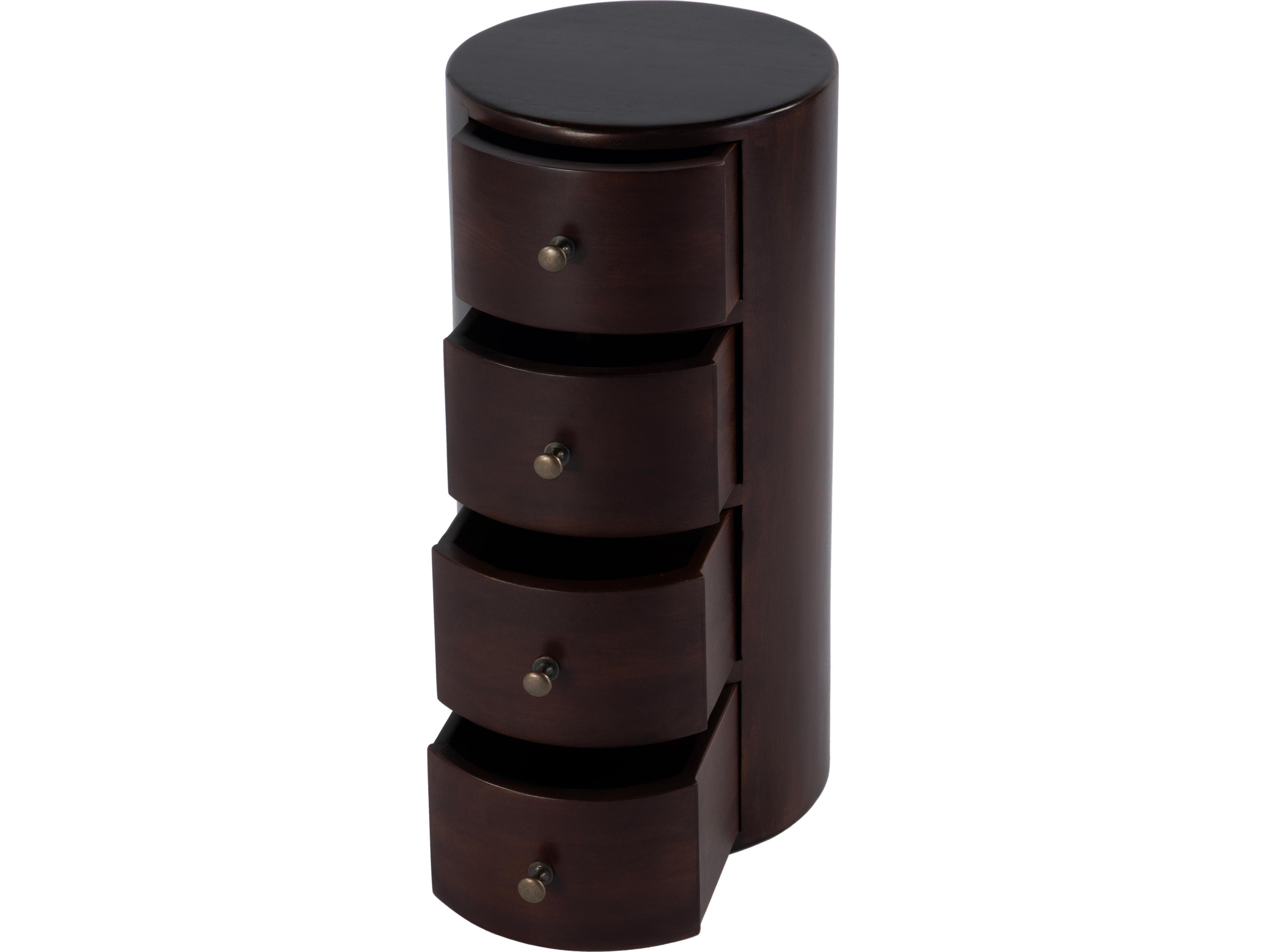 Butler Liam Round Wood Brown End Table