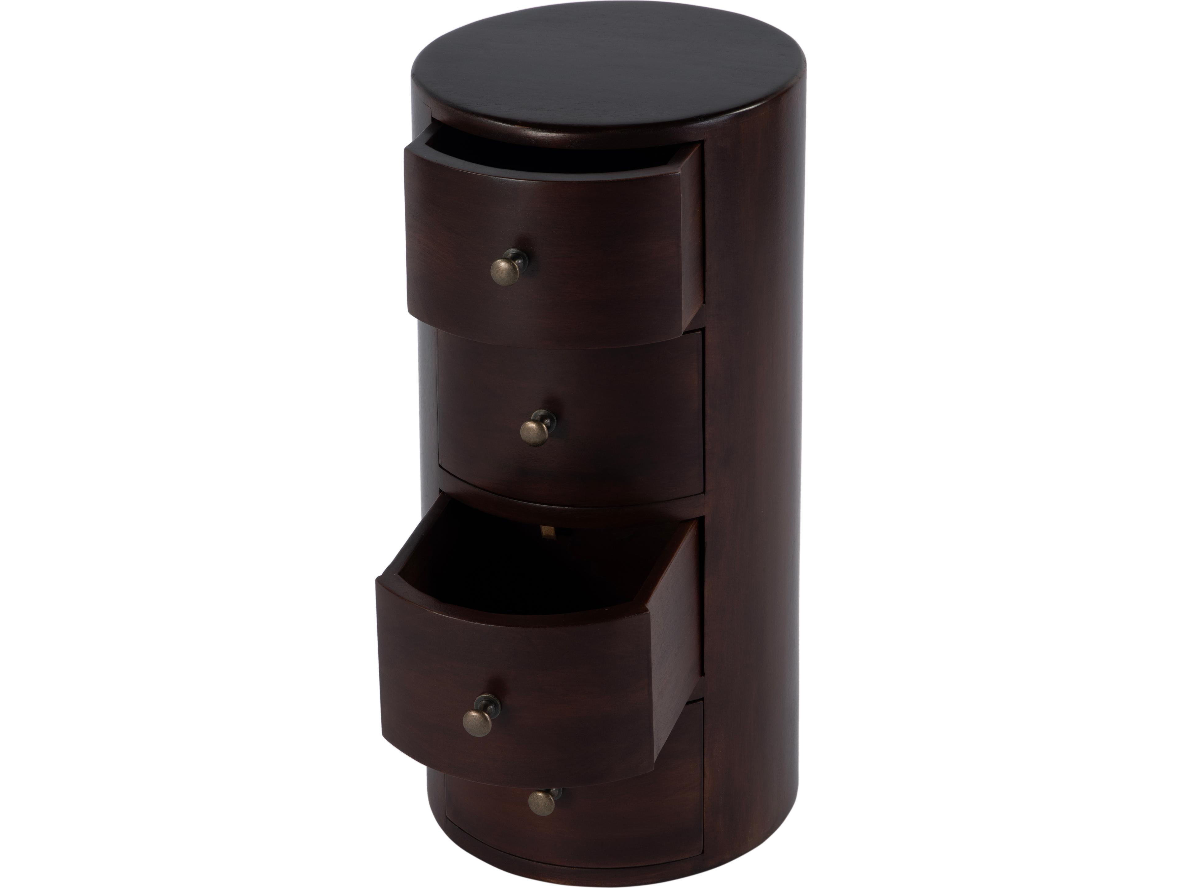 Butler Liam Round Wood Brown End Table