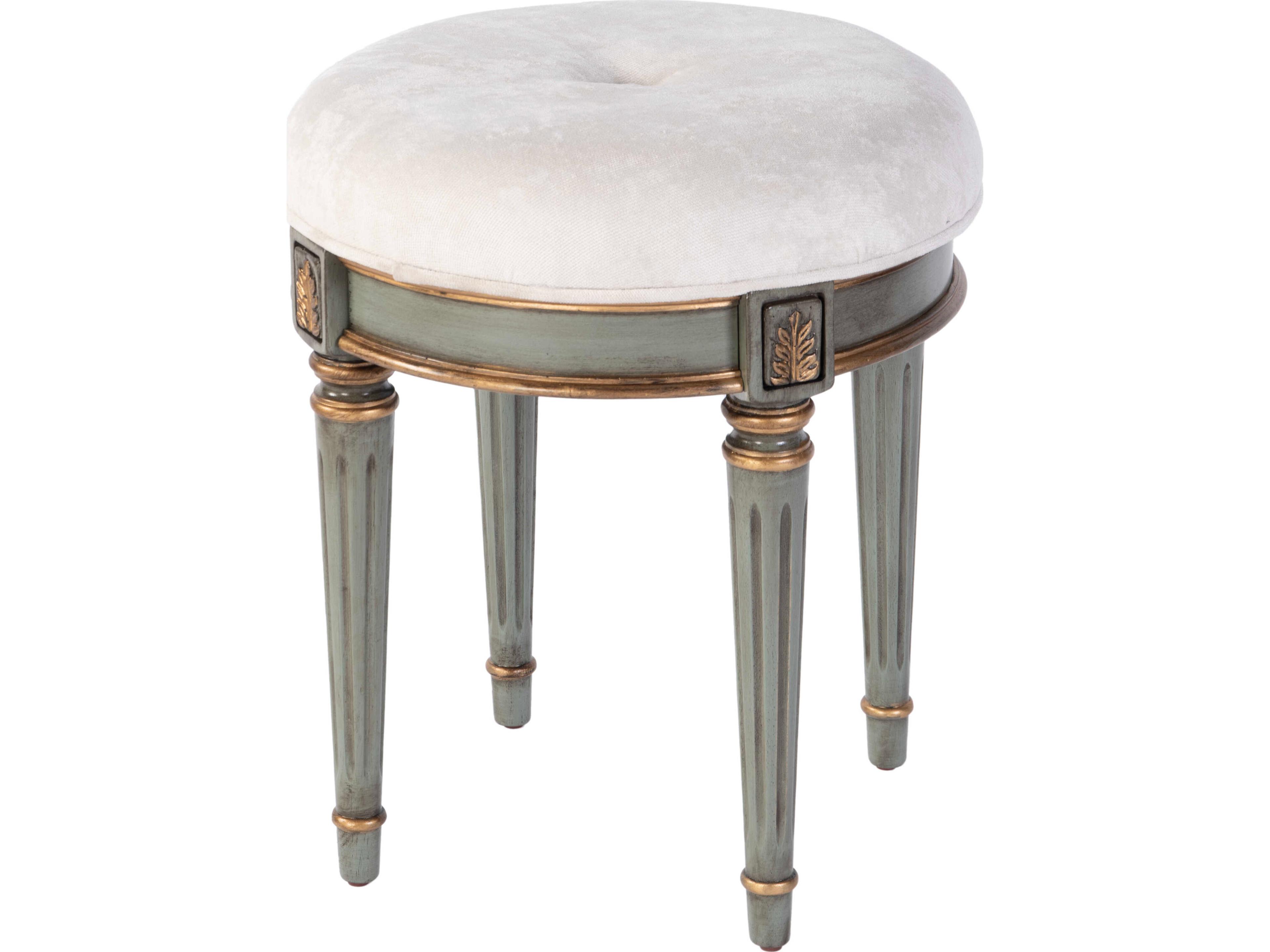 Butler Bernadette Green Upholstered Accent Stool