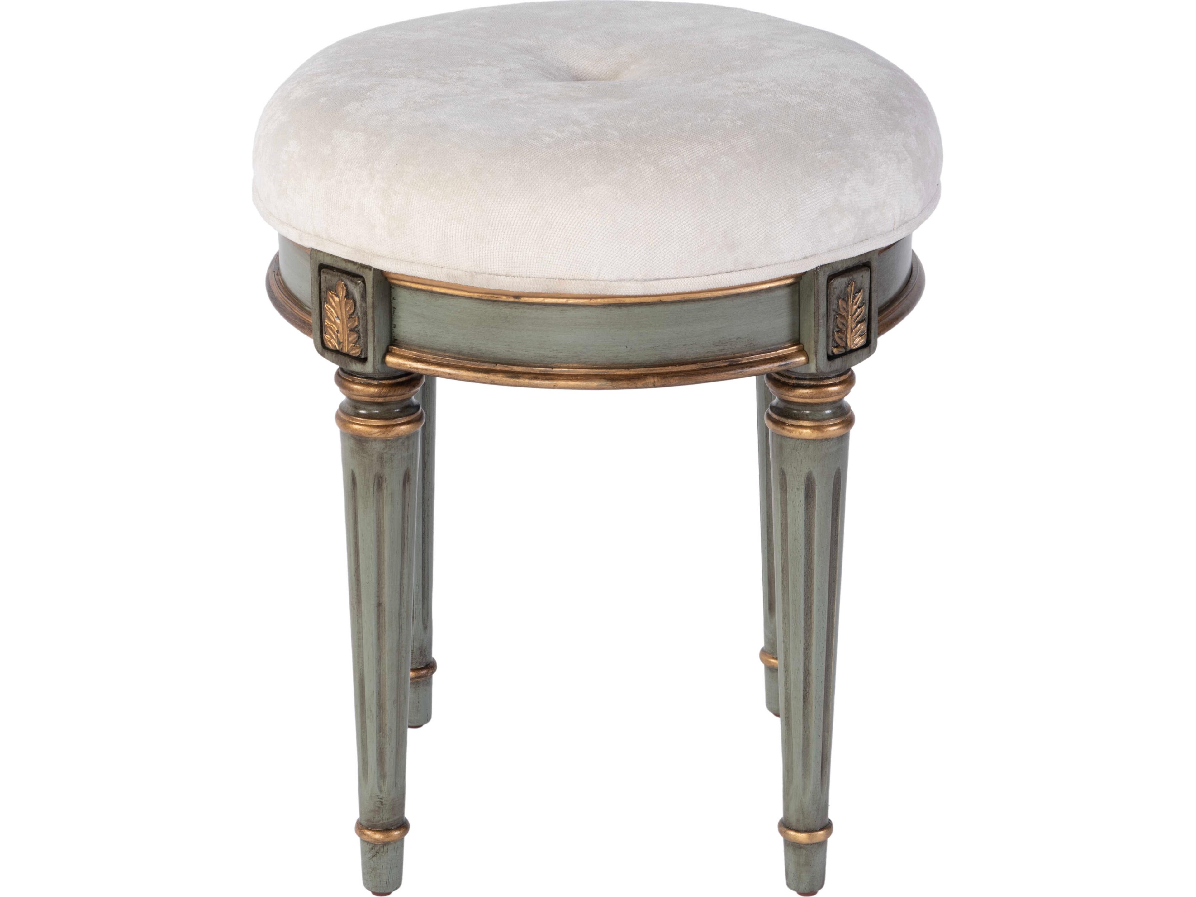 Butler Bernadette Green Upholstered Accent Stool