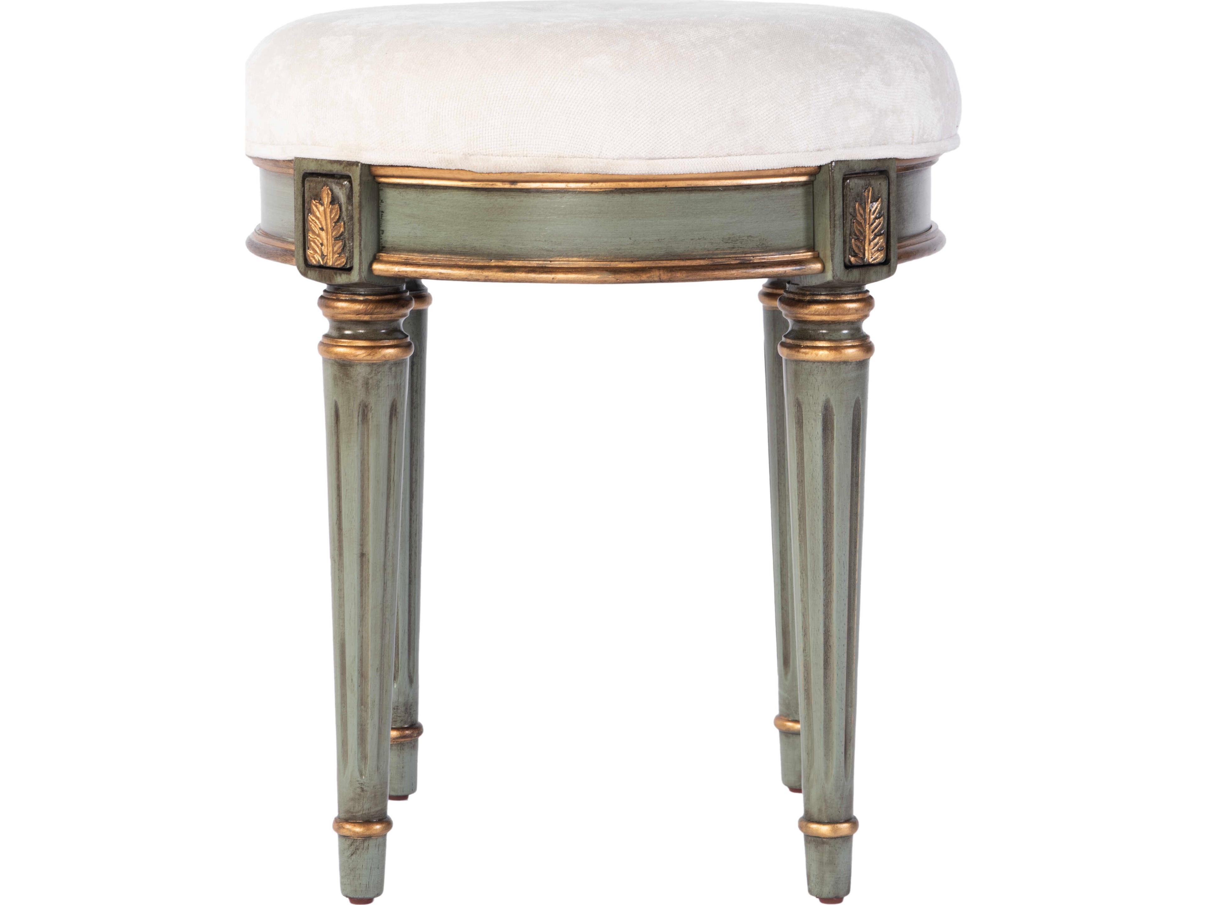 Butler Bernadette Green Upholstered Accent Stool