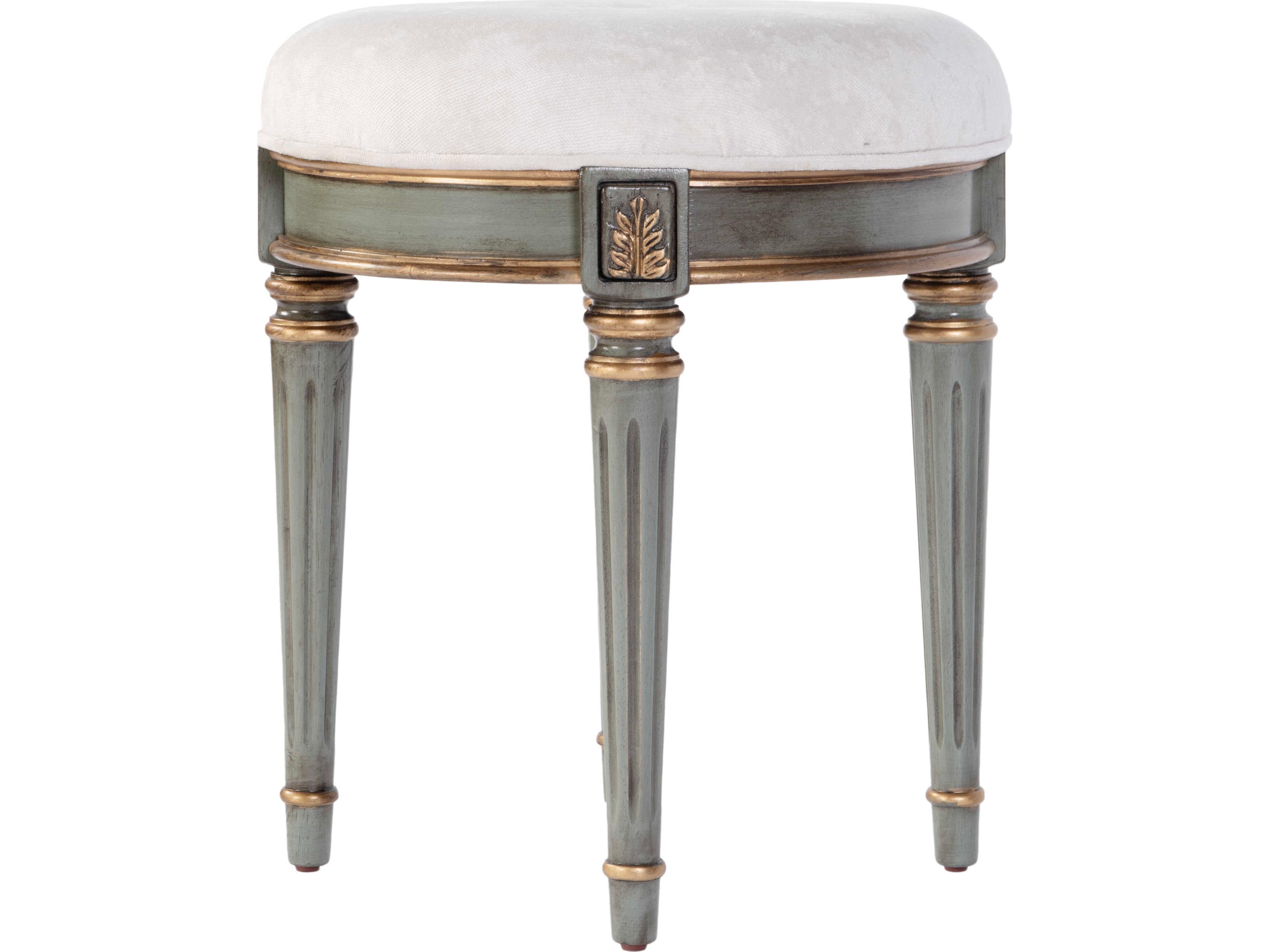 Butler Bernadette Green Upholstered Accent Stool