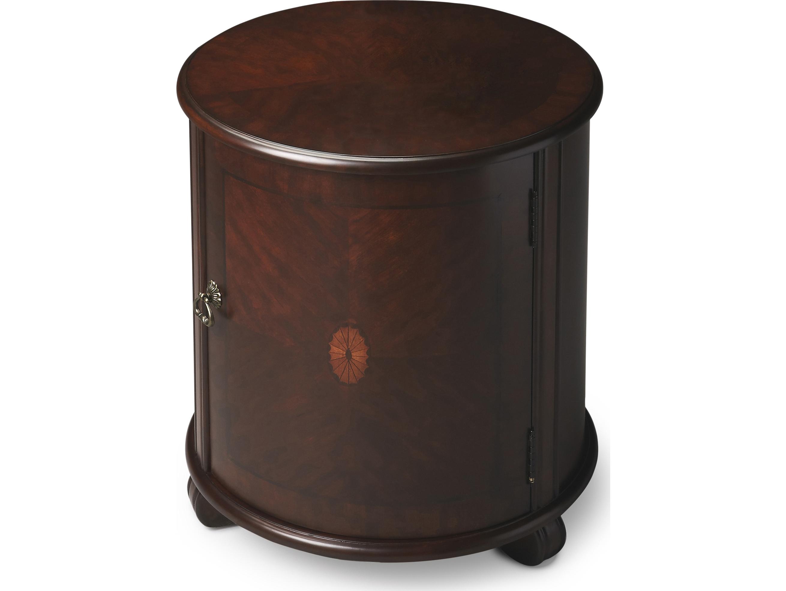 Butler Lawrie Round Wood Cherry End Table