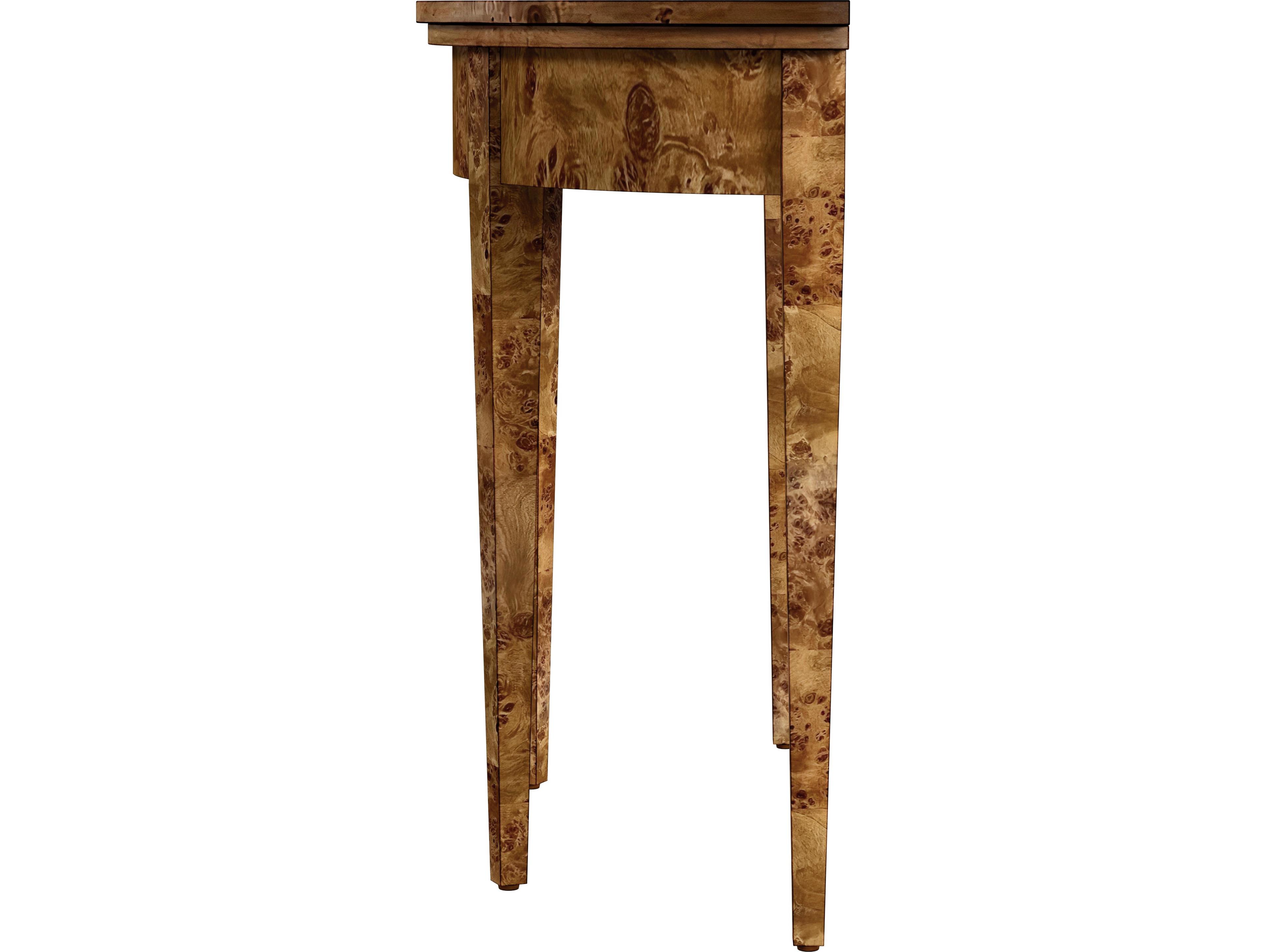 Butler Hampton Wood Traditional Burl Console Table