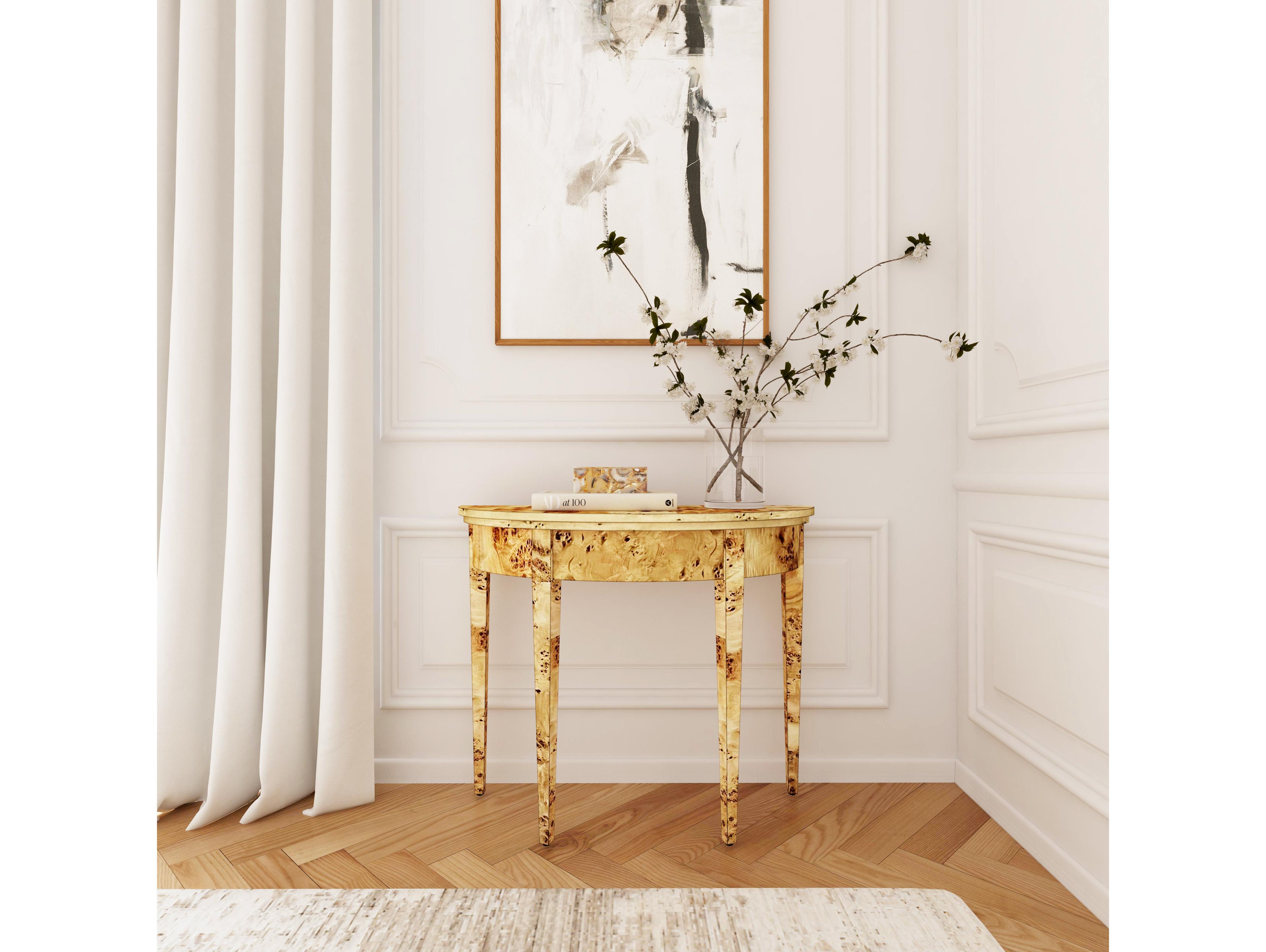 Butler Hampton Wood Light Burl Console Table