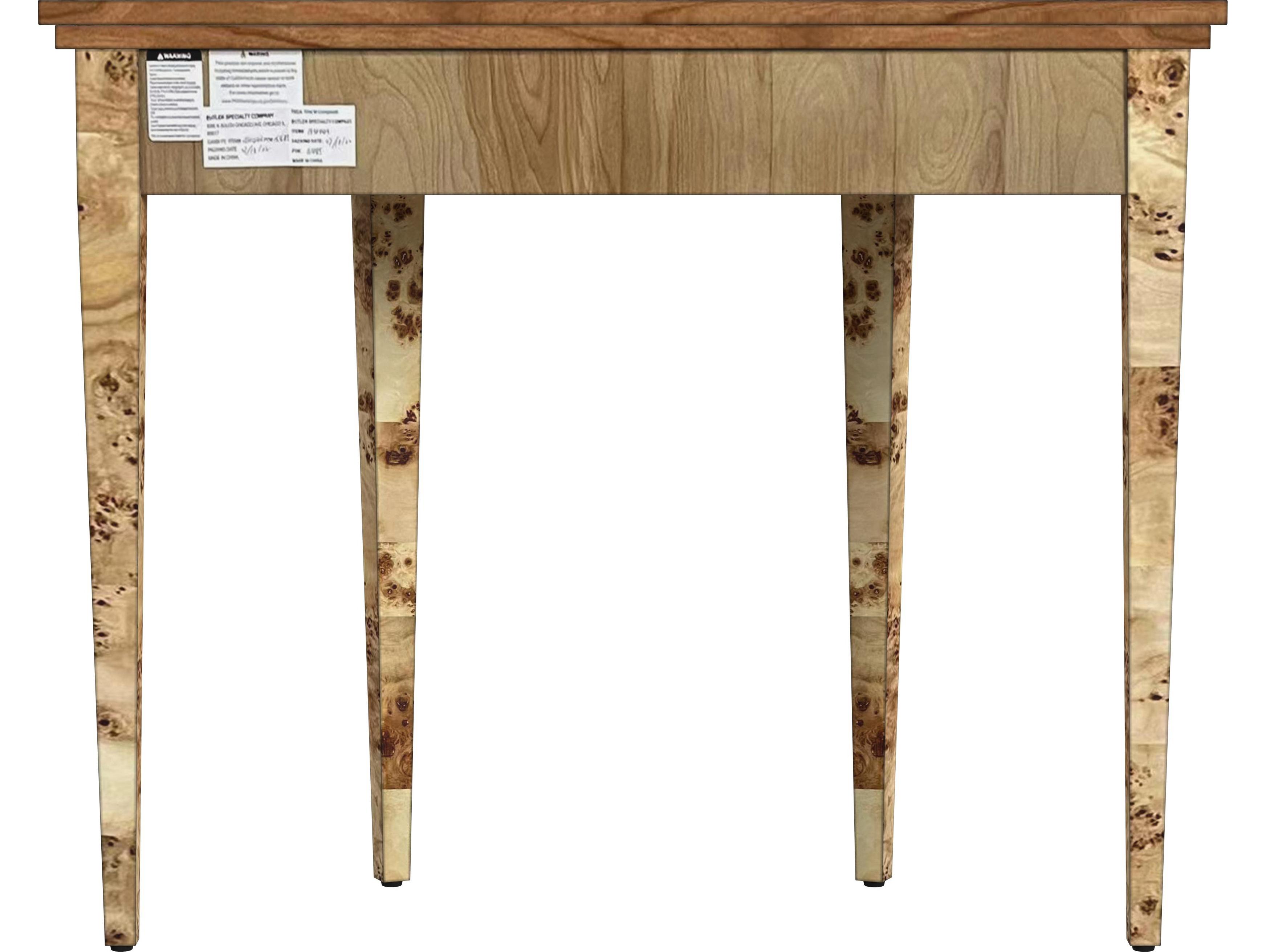 Butler Hampton Wood Light Burl Console Table