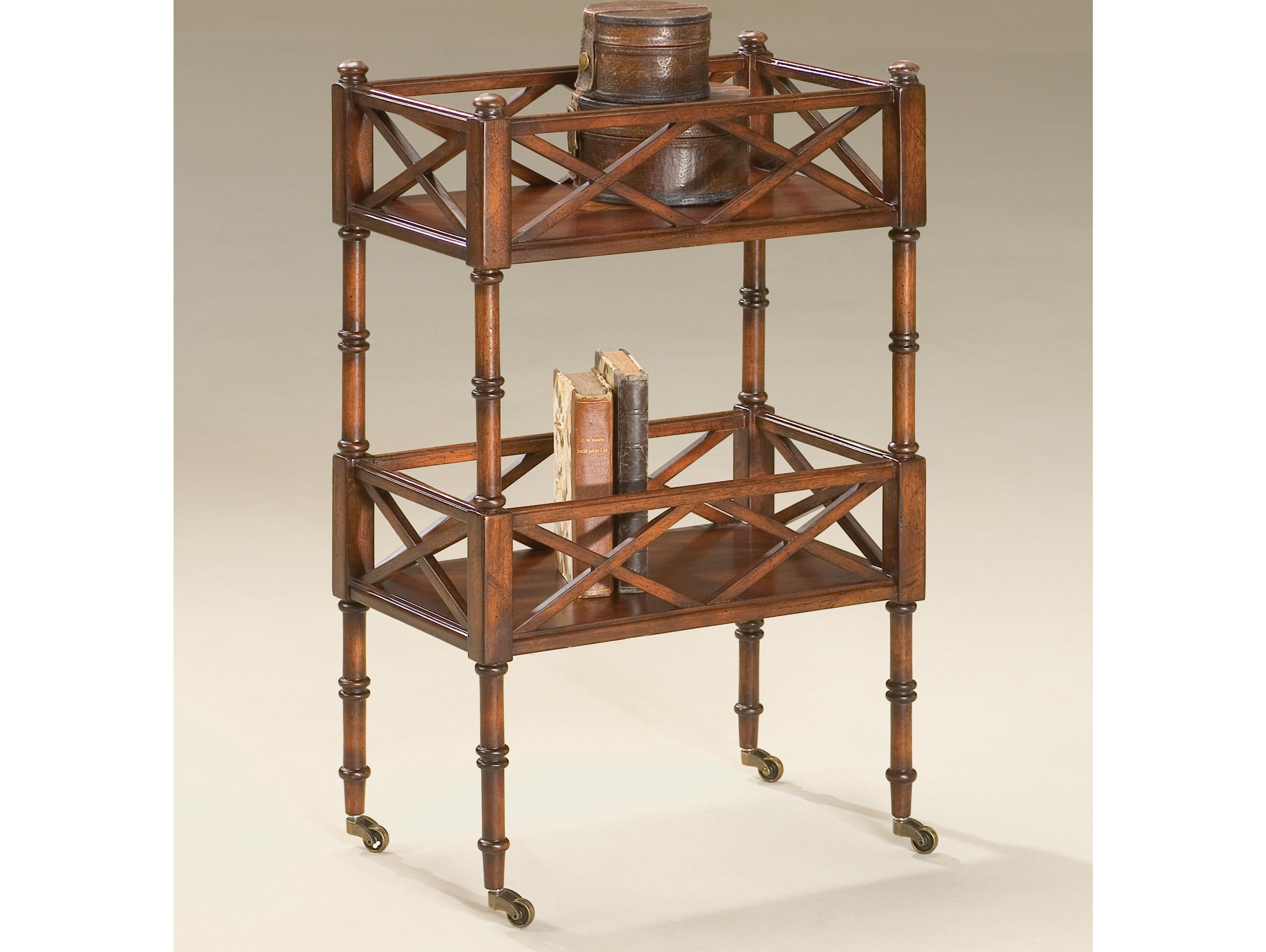 Butler Foster Wood Brown Cherry Bar Cart