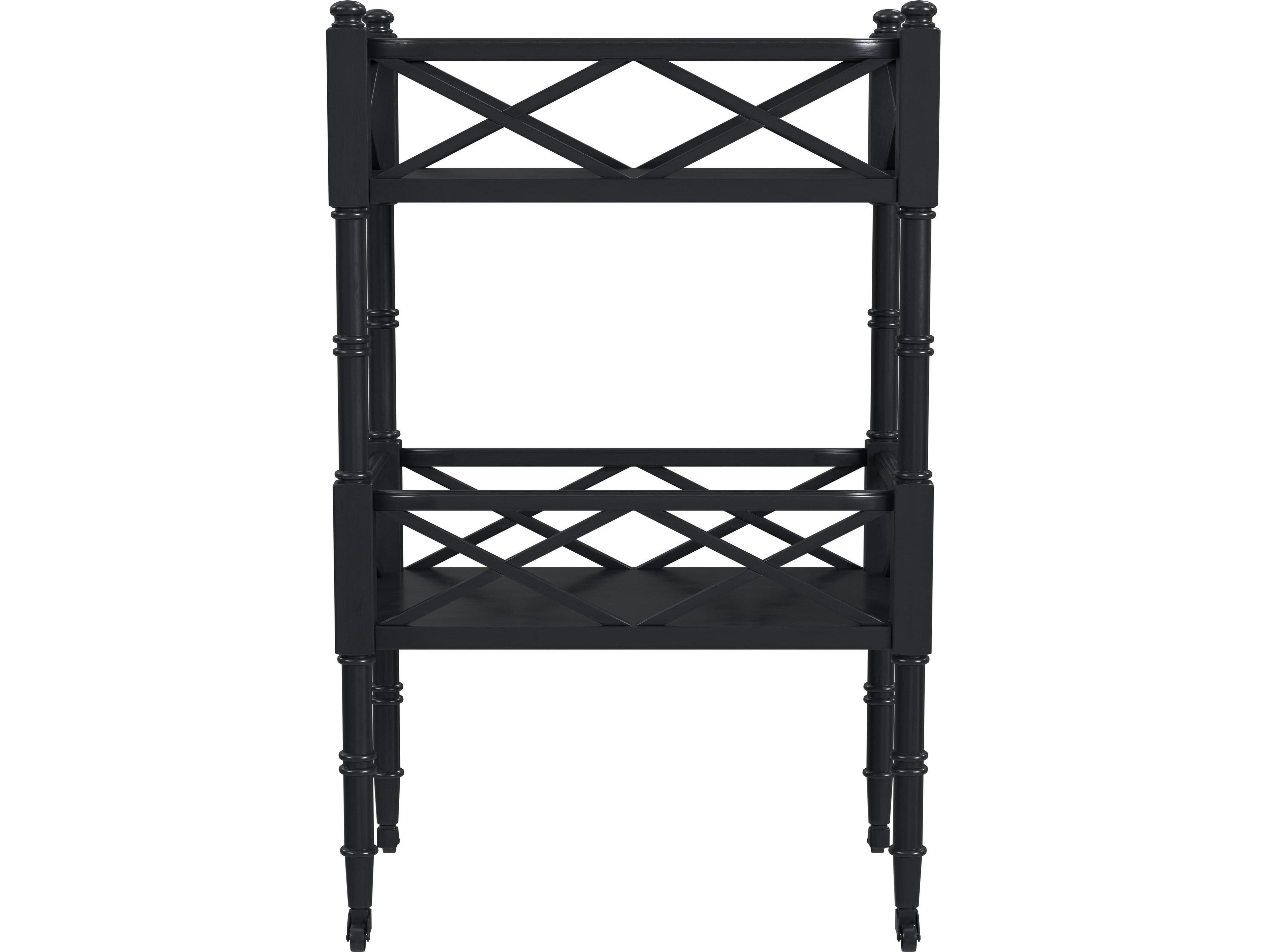 Butler Foster Wood Black Licorice Bar Cart