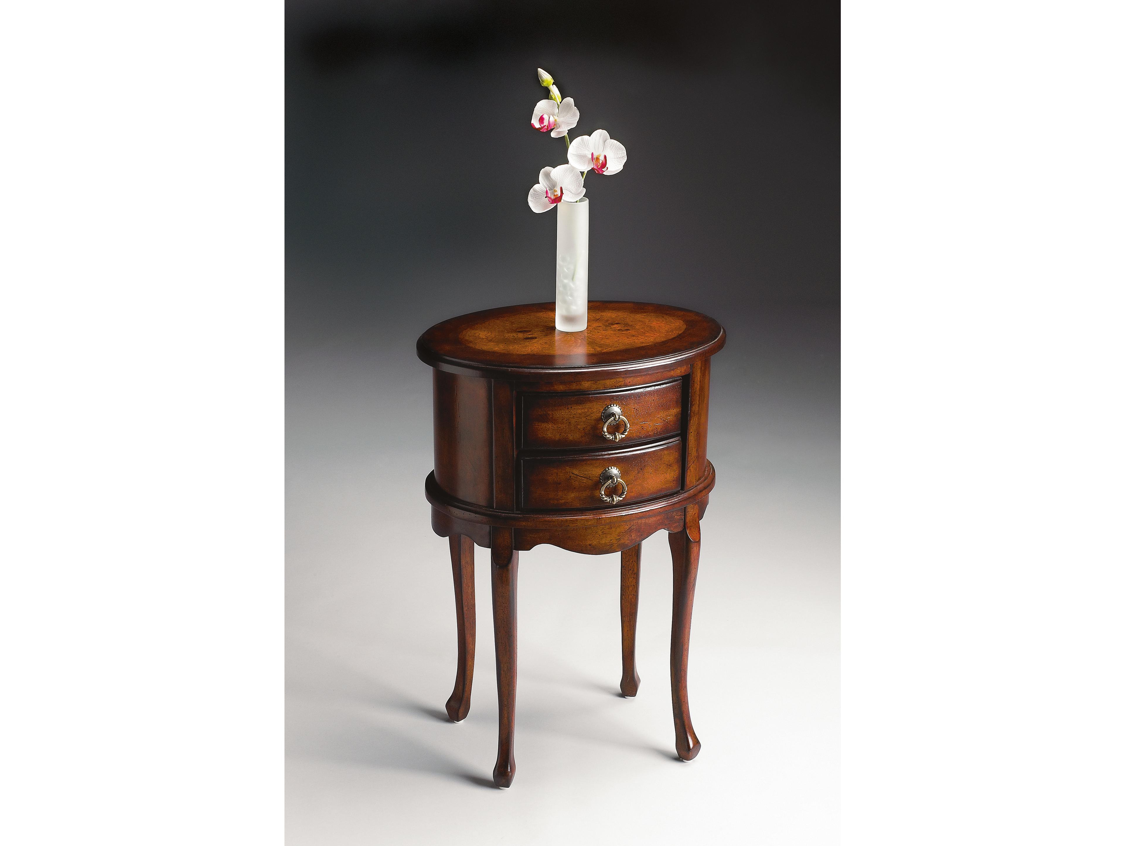 Butler Whitley Oval Wood Cherry End Table