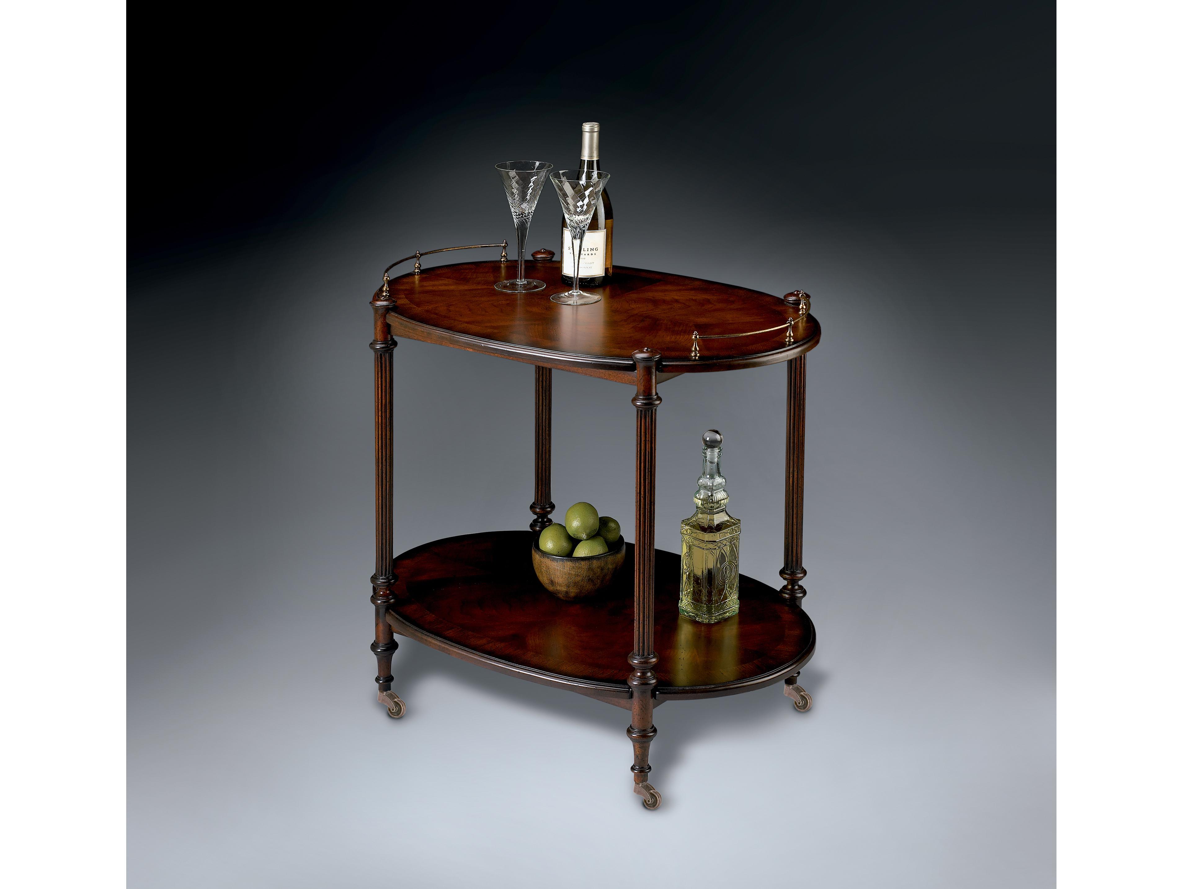 Butler Kathleen Wood Brown Cherry Bar Cart