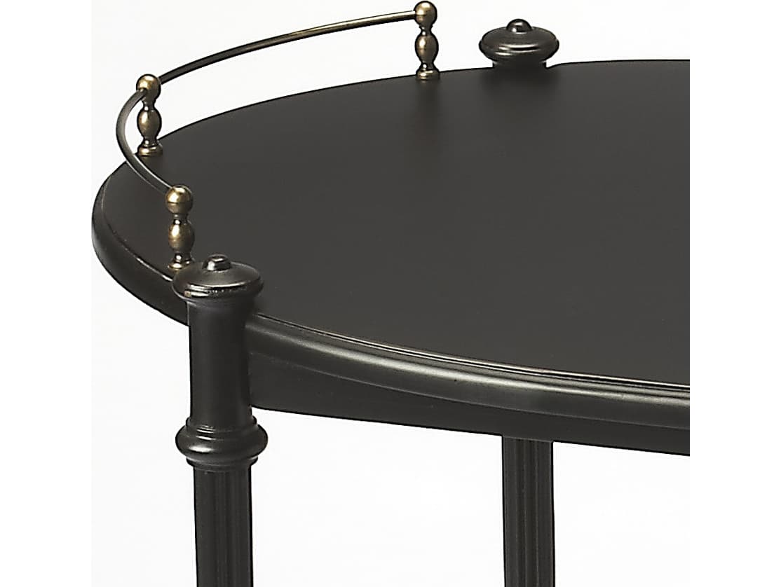 Butler Kathleen Wood Black Licorice Bar Cart