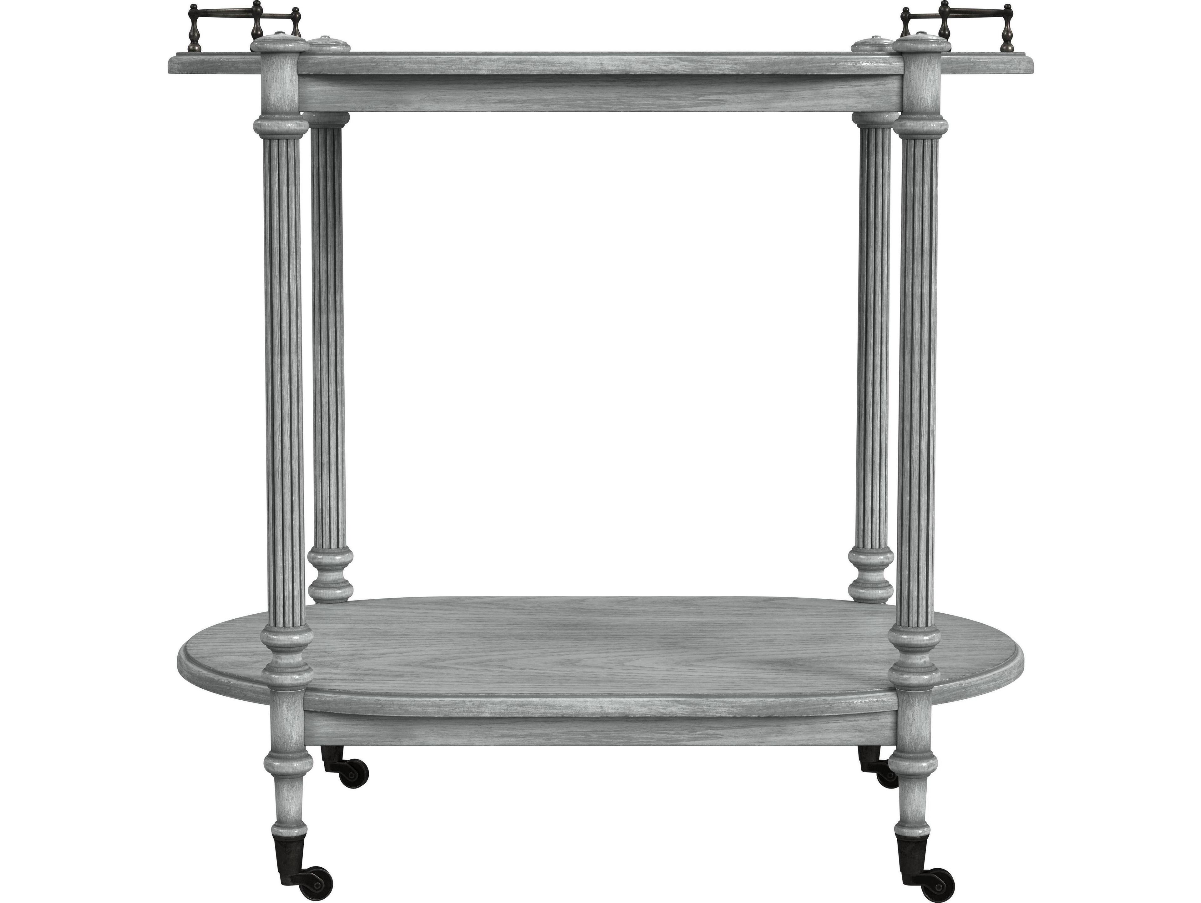 Butler Kathleen Wood Powder Gray Bar Cart