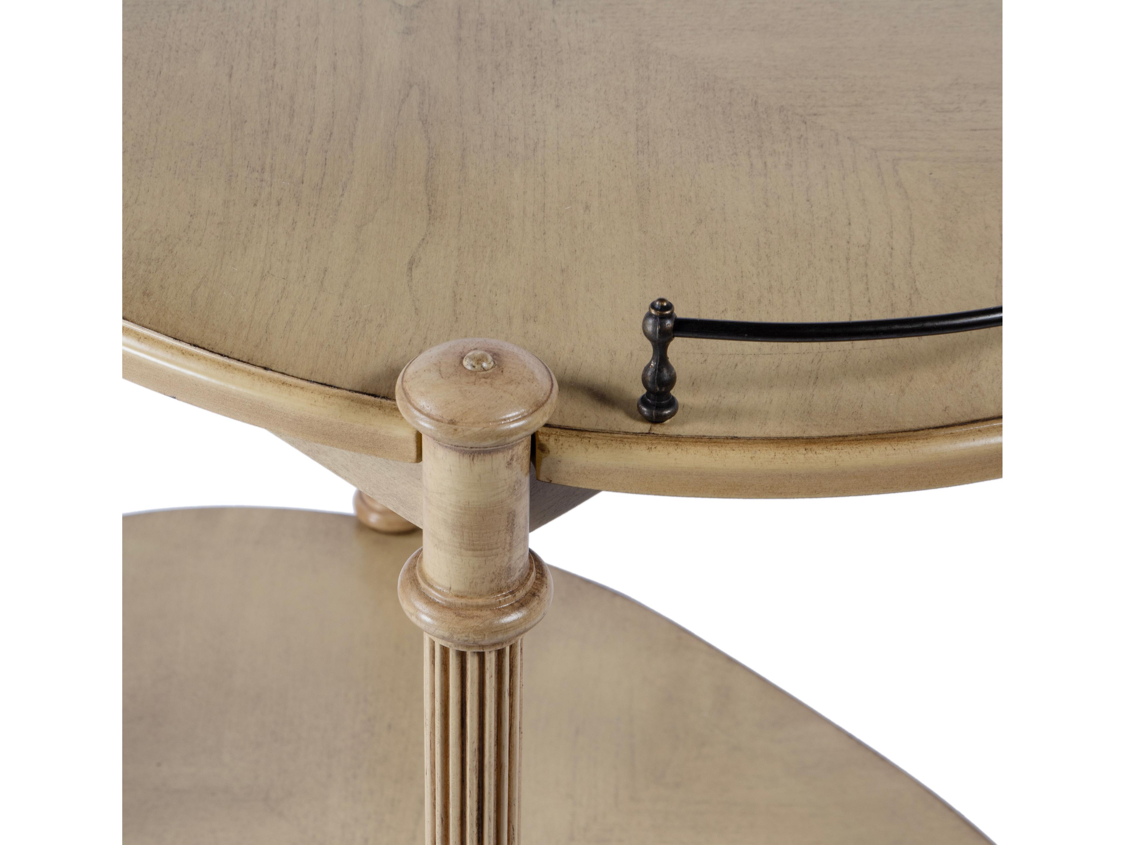 Butler Kathleen Wood Antique Beige Bar Cart