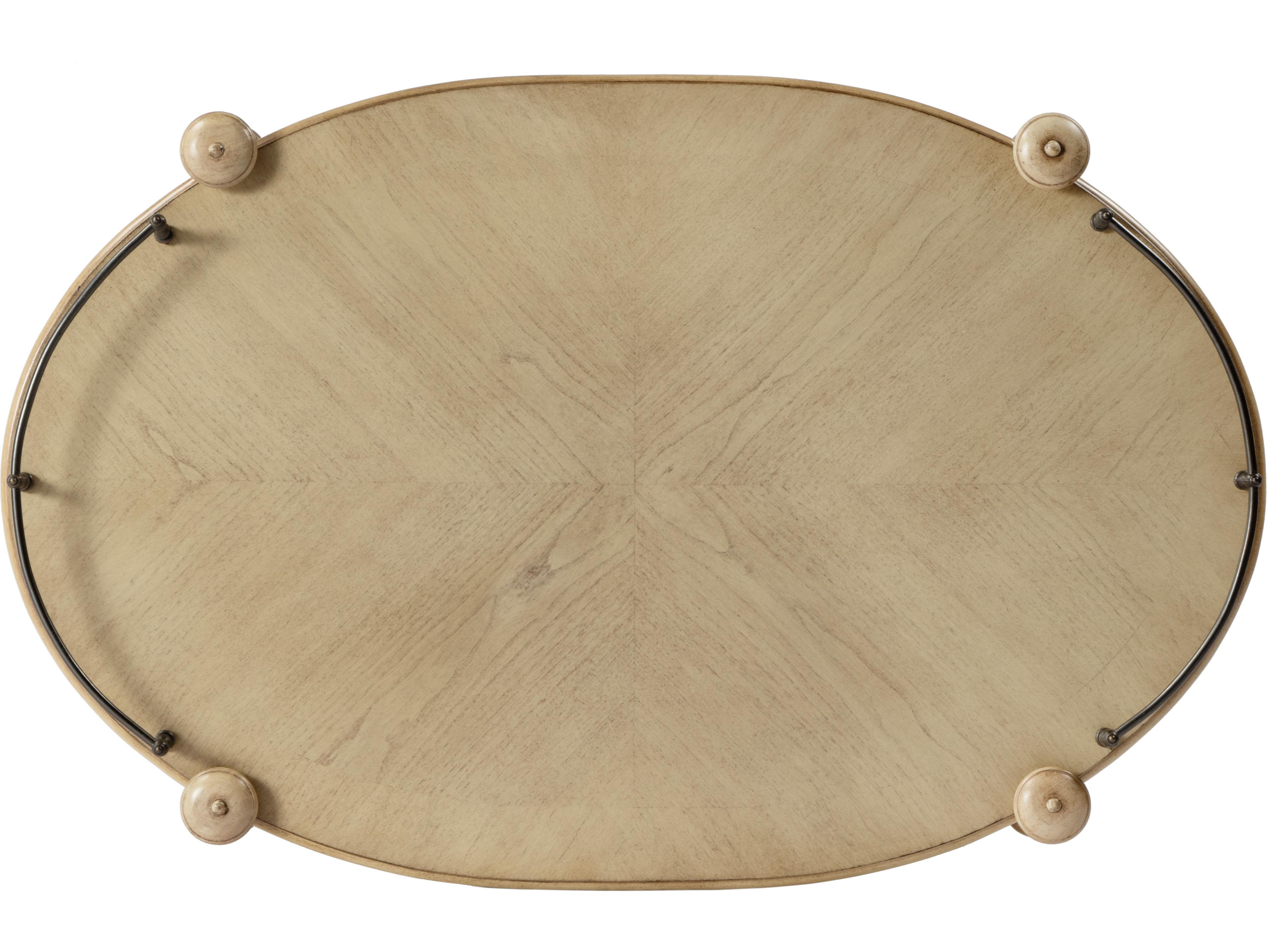 Butler Kathleen Wood Antique Beige Bar Cart