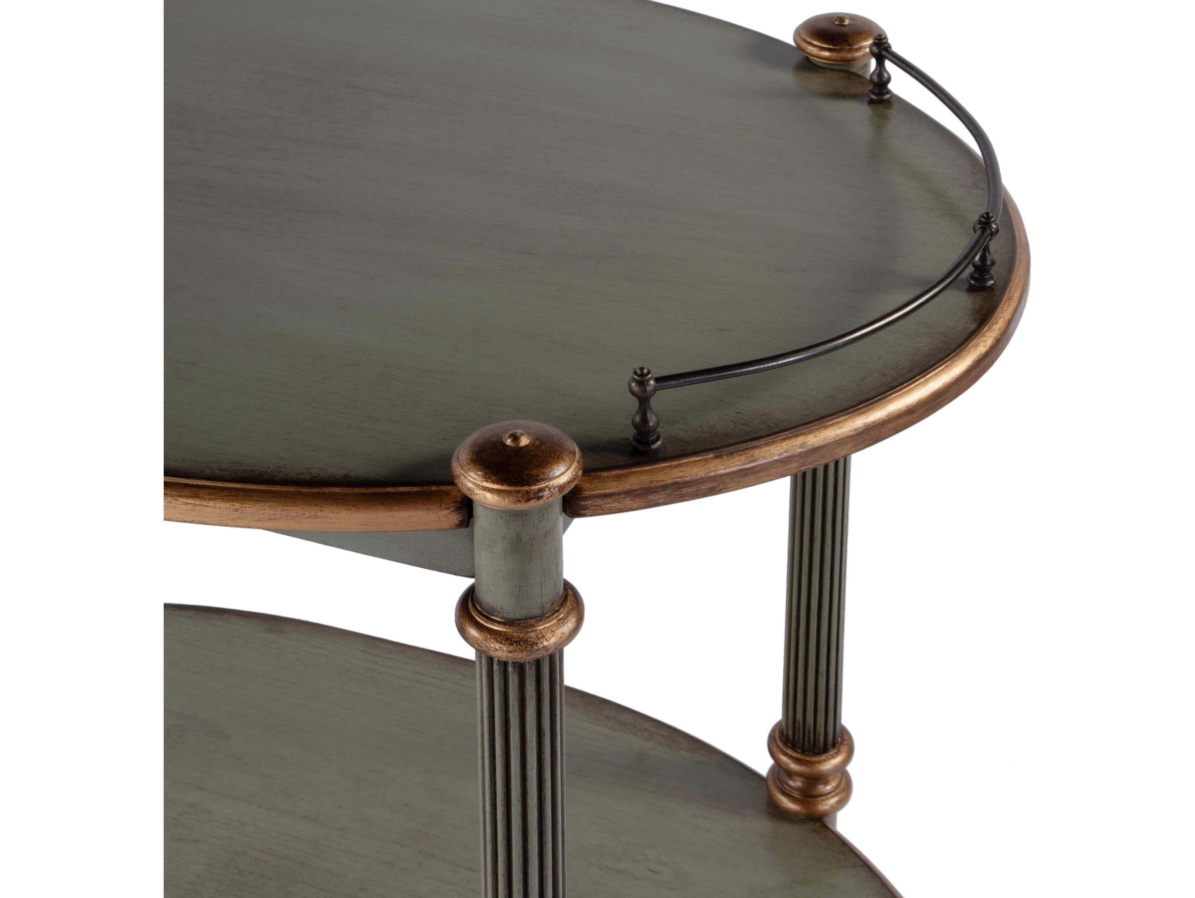 Butler Kathleen Wood Royal Pastel Green Bar Cart