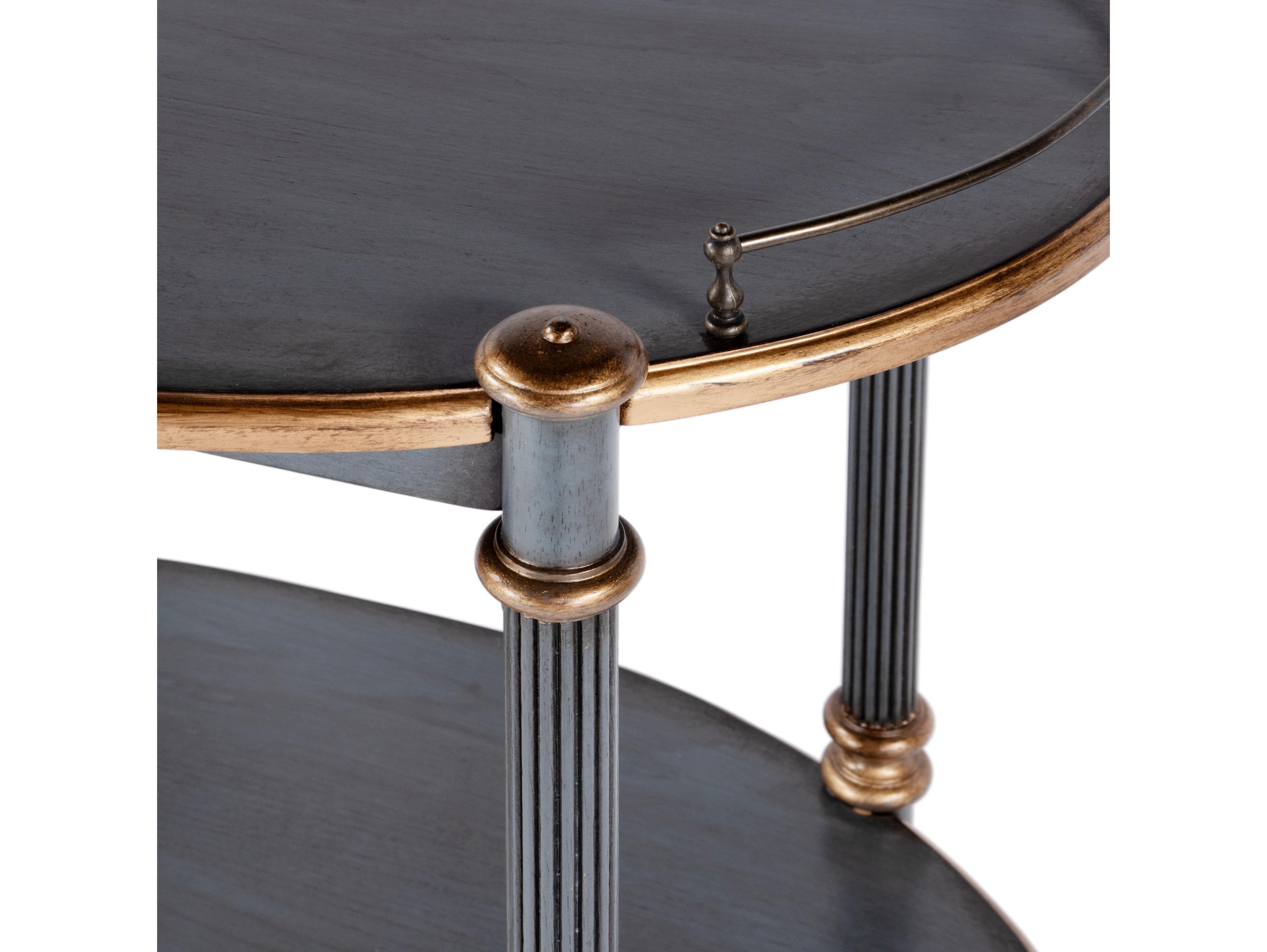 Butler Kathleen Wood Royal Pastel Blue Bar Cart