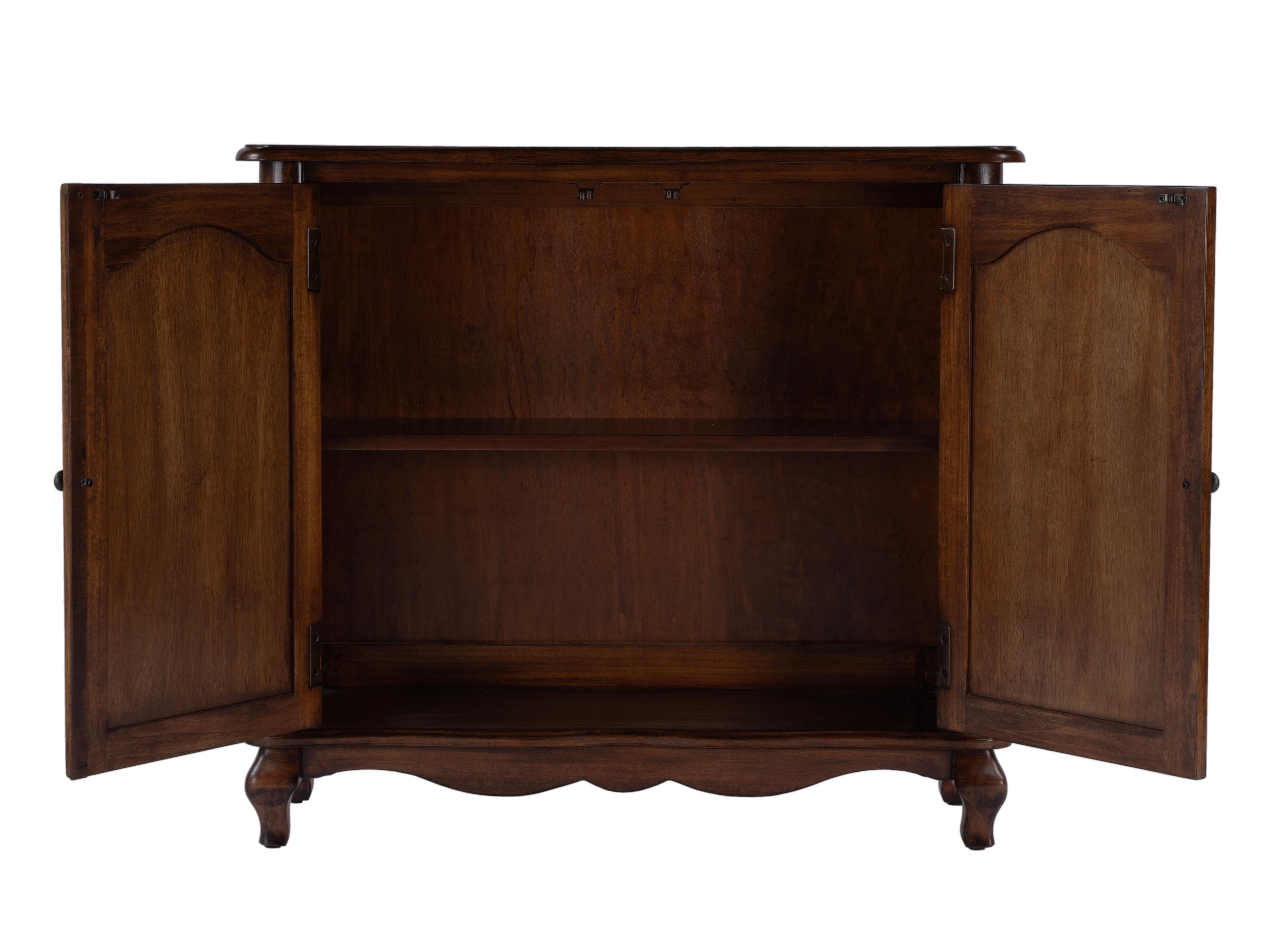 Butler Leyden Antique Cherry Brown Poplar Wood Accent Cabinet