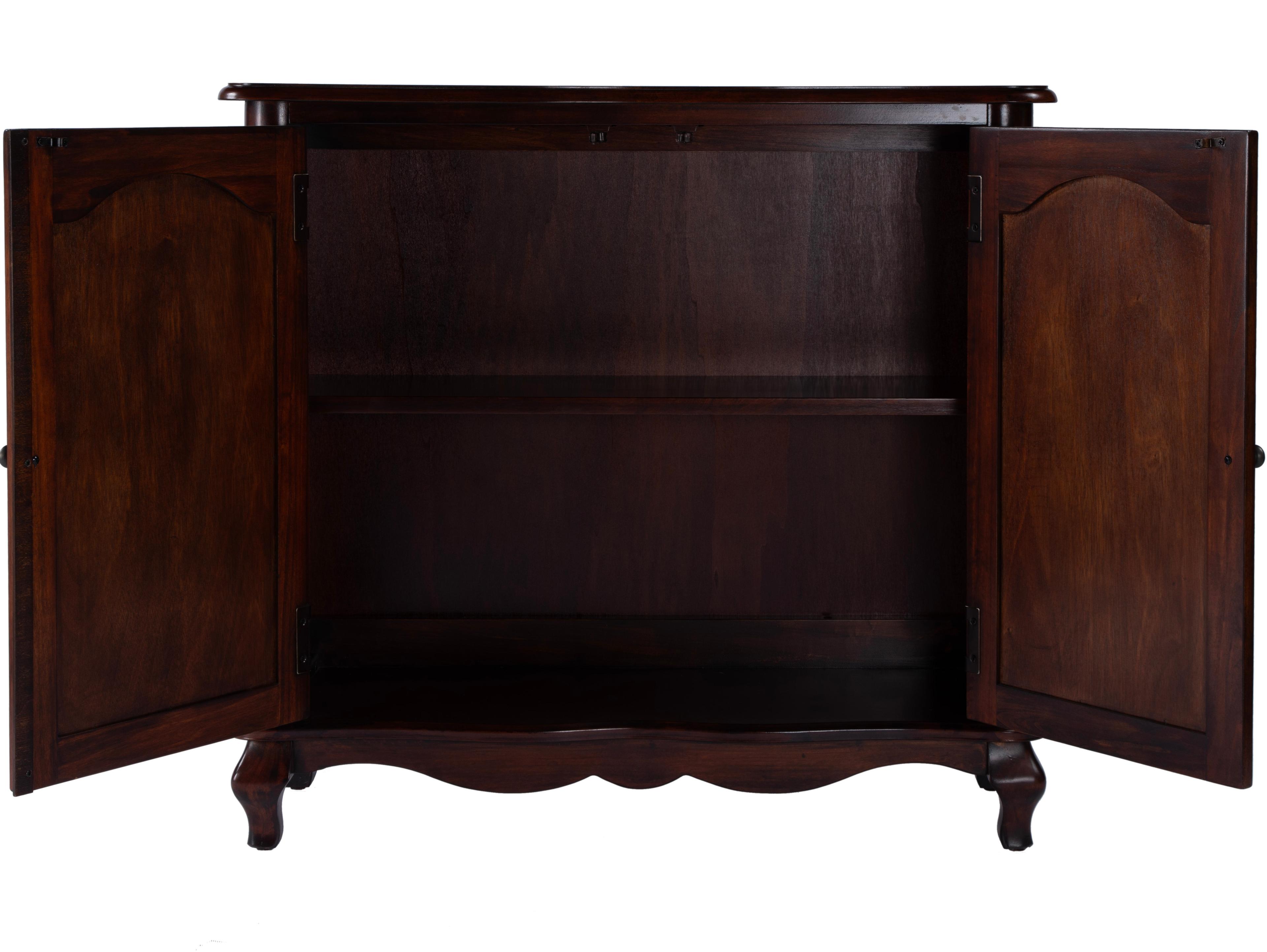 Butler Leyden Cherry Brown Poplar Wood Accent Cabinet