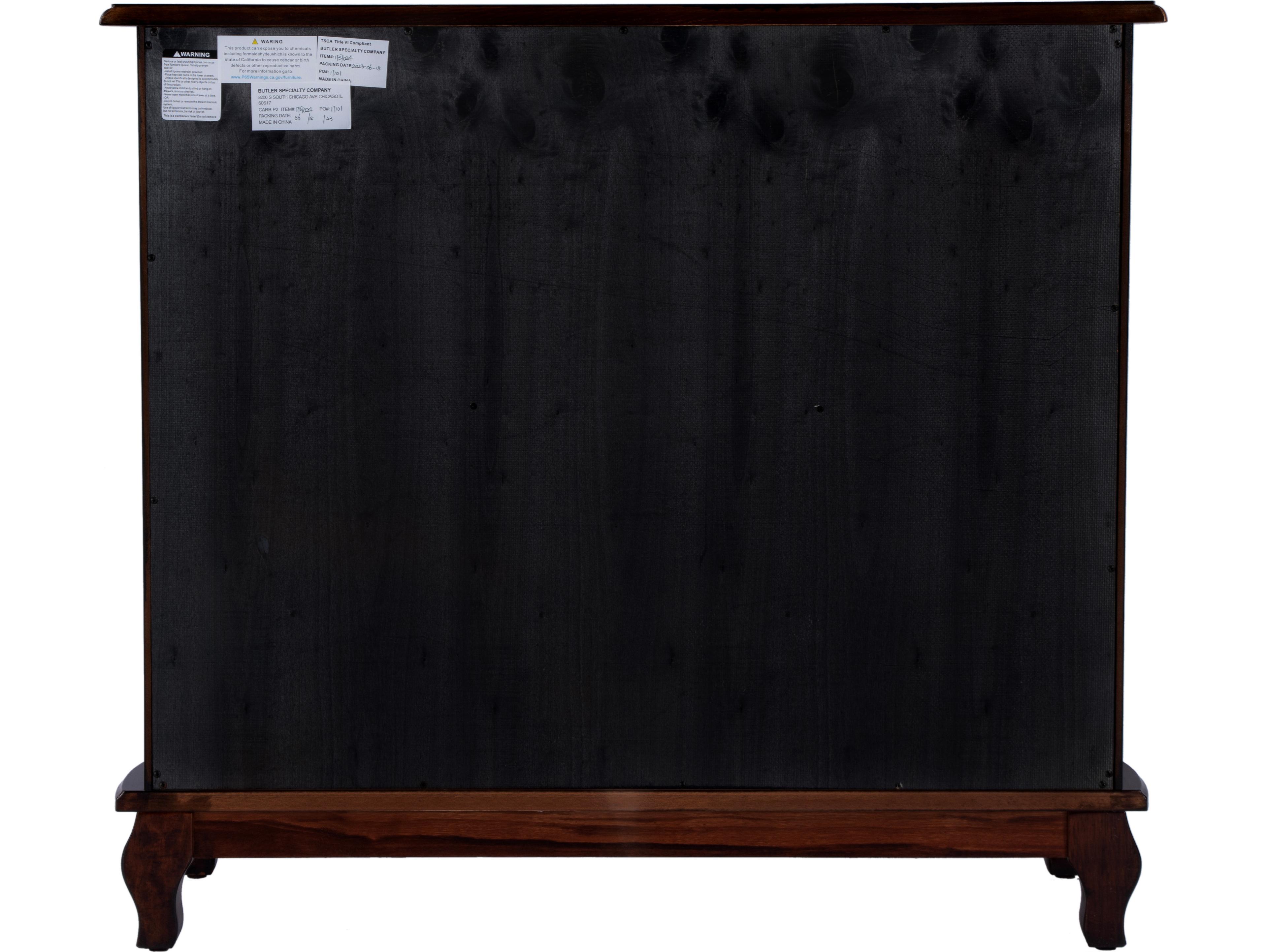 Butler Leyden Cherry Brown Poplar Wood Accent Cabinet