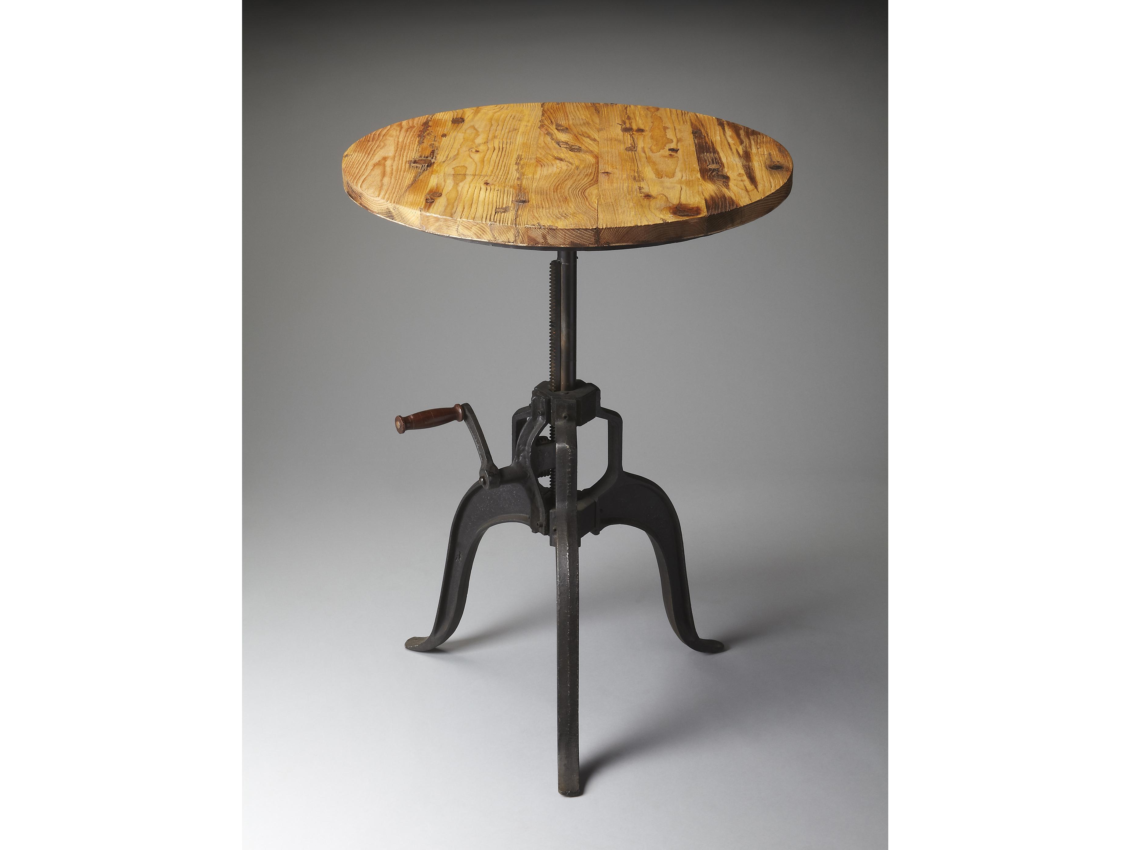 Butler Albert Metalworks Round Wood Bar Table